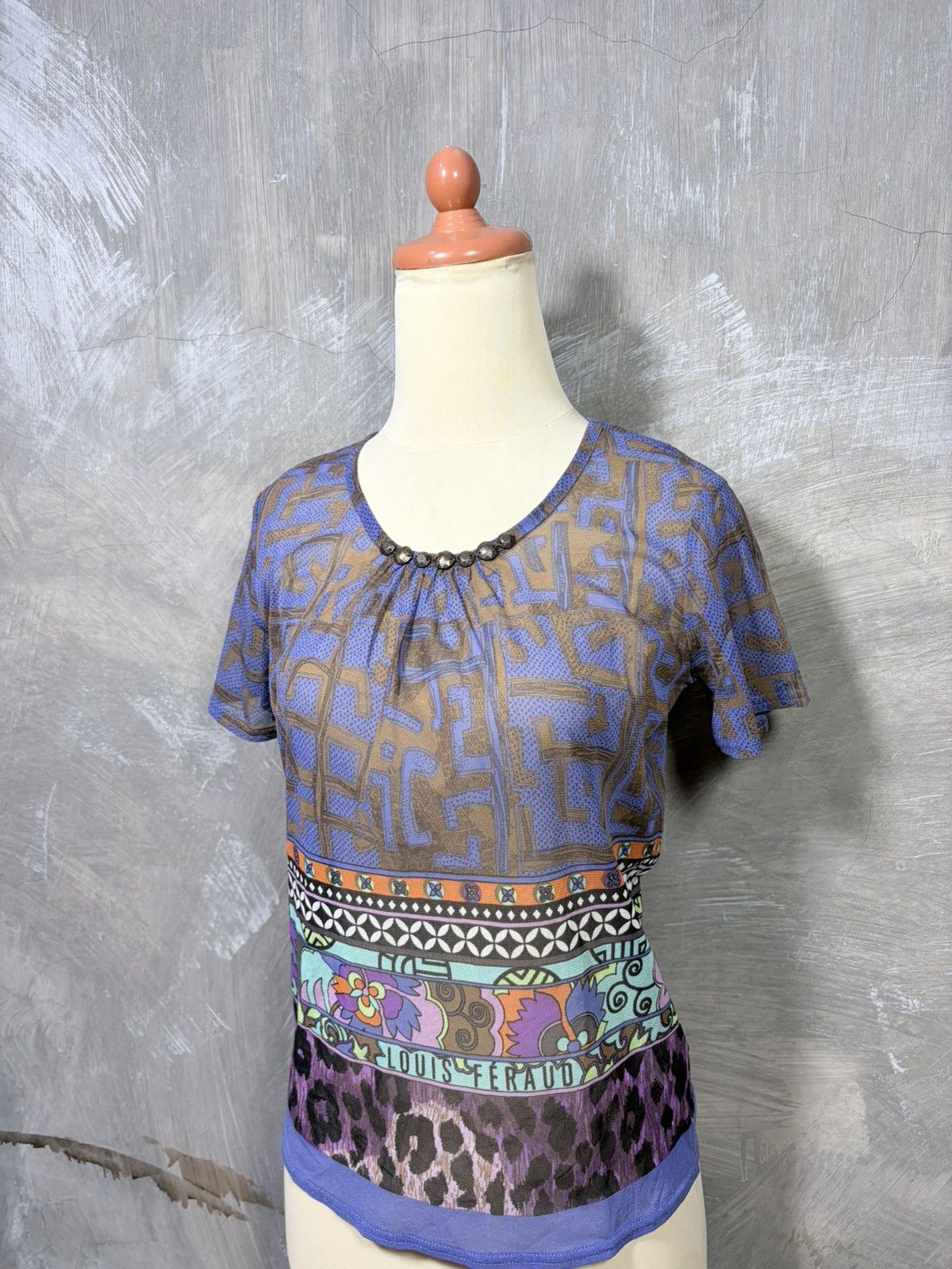 Louis Feraud Louis Feraud Women Mesh Tops Size S / US 4 / IT 40 - 2 Thumbnail