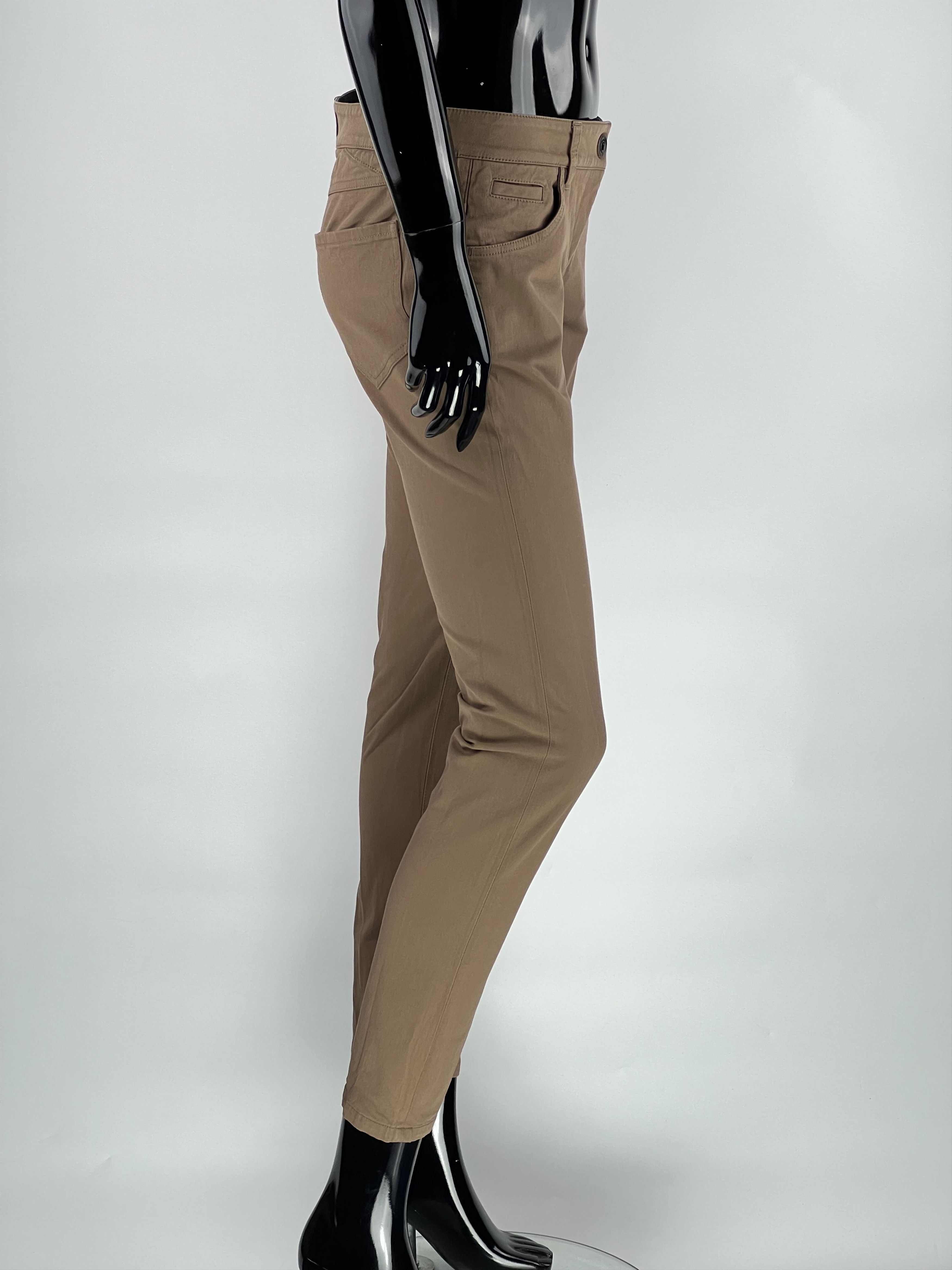 Brunello Cucinelli Brunello Cucinelli Brown Cotton Pants Size IT42 Size 28" / US 6 / IT 42 - 2 Thumbnail