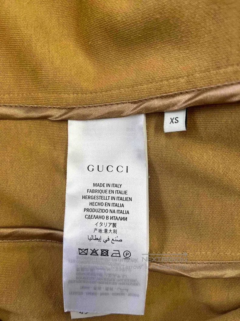 Gucci Gucci Blue and brown colour block old flower full print si Size US XS / EU 42 / 0 - 4 Thumbnail
