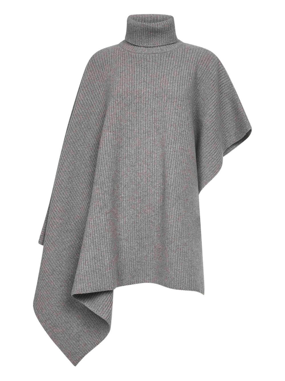 WOOL AND CASHMERE BLEND PONCHO