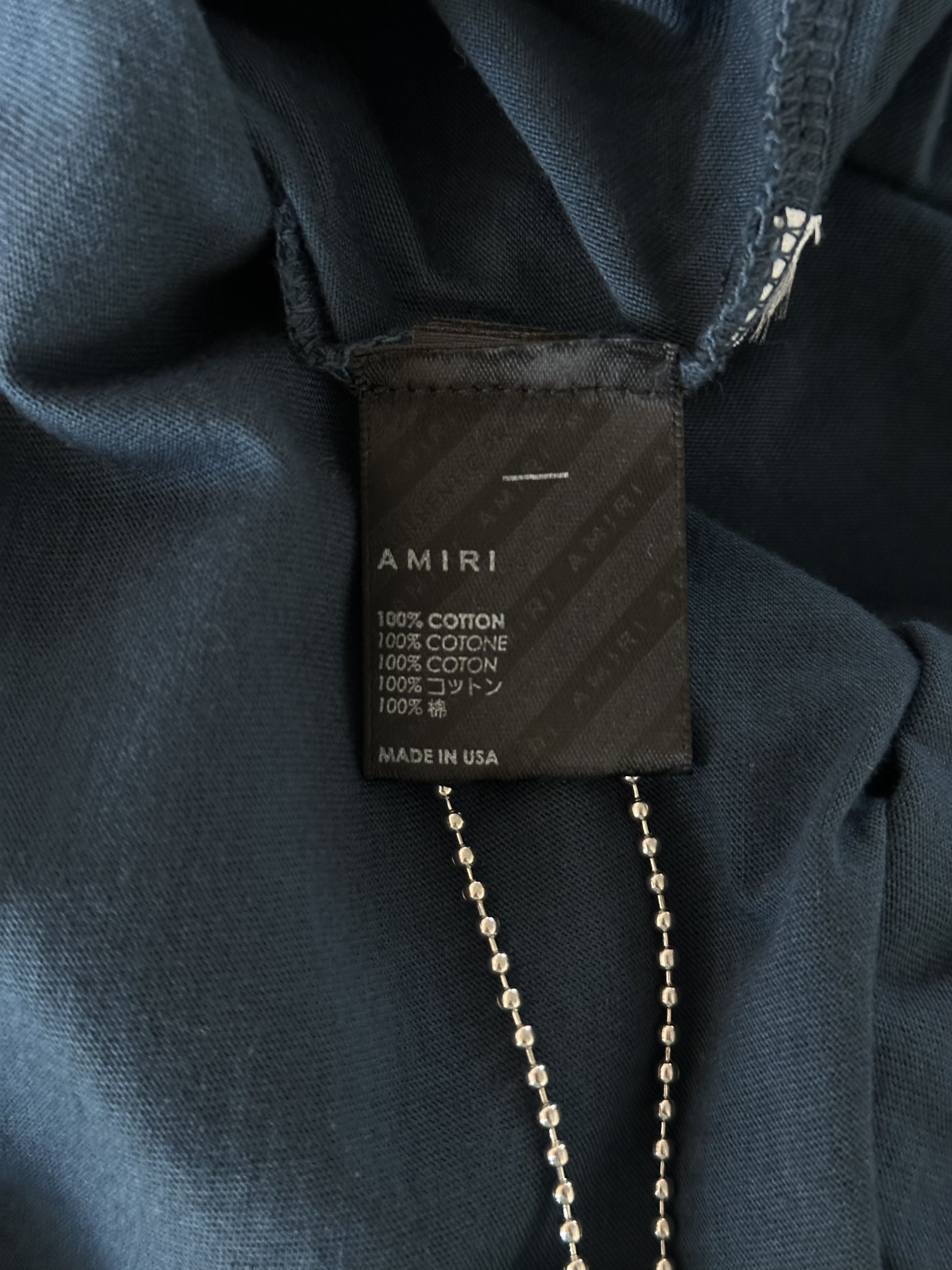 Amiri Amiri Blue & White MA Core Logo T-Shirt Size US XXL / EU 58 / 5 - 4 Thumbnail
