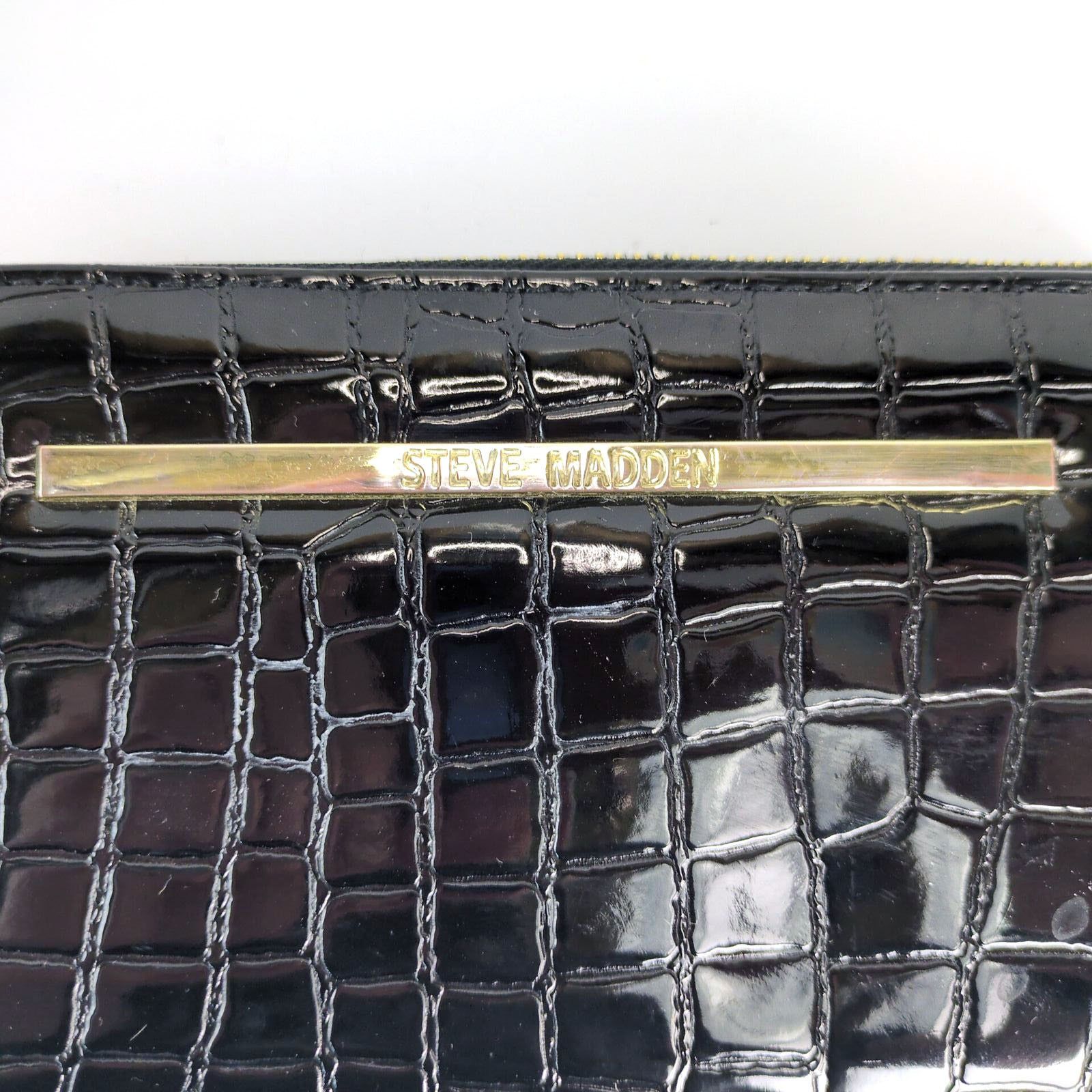 Steve Madden Steve Madden Faux Patent Leather Zip Around Clutch Wallet Size ONE SIZE - 2 Thumbnail