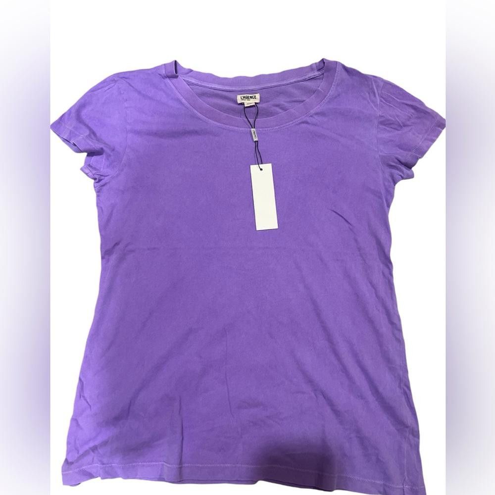 Designer L'AGENCE size M purple Fitted Tee NWT Size M / US 6-8 / IT 42-44 - 1 Thumbnail