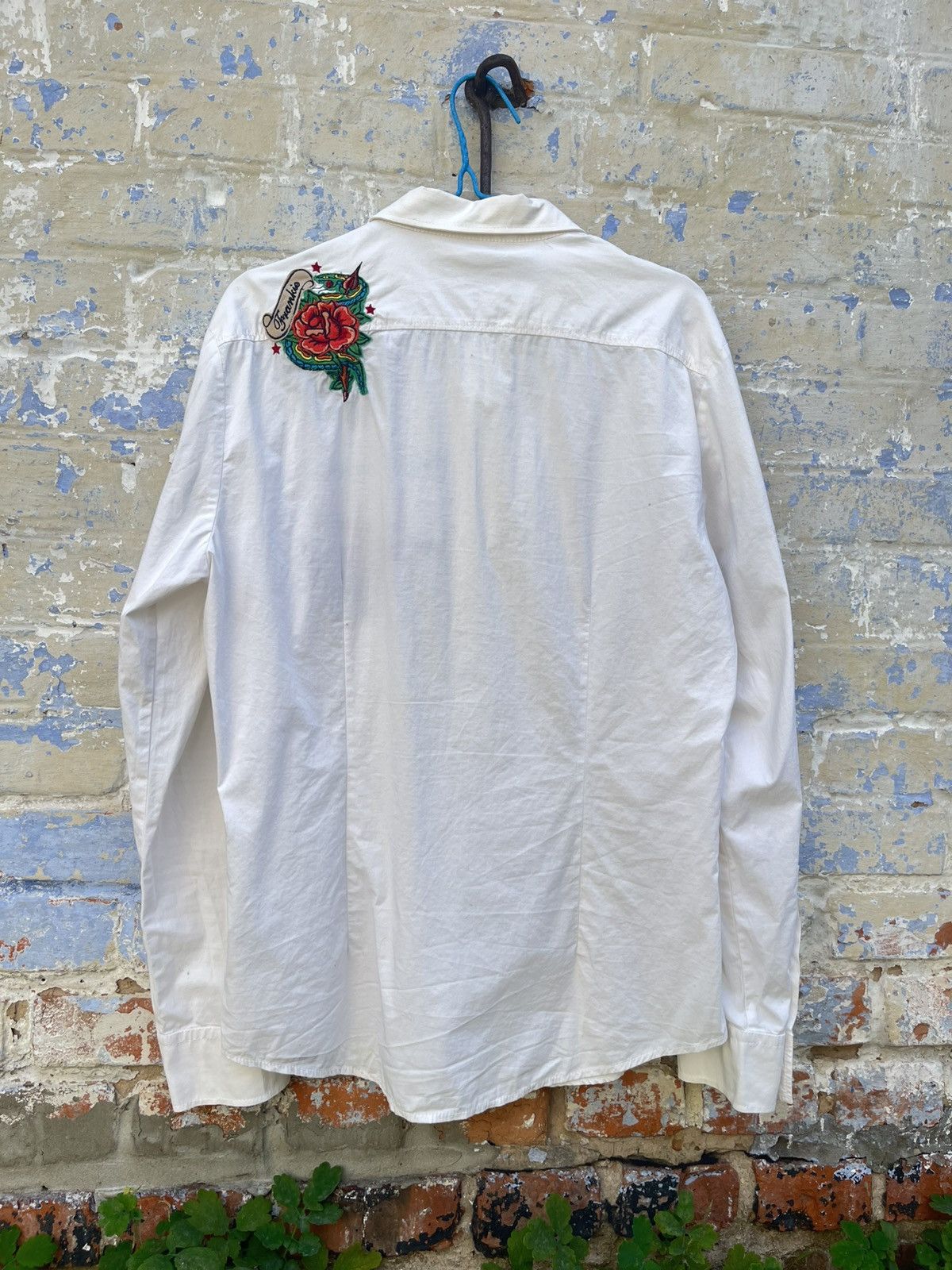 Beauty Beast Y2K Frankie Morello Button up Shirt Embroided Patchwork Size US L / EU 52-54 / 3 - 6 Thumbnail