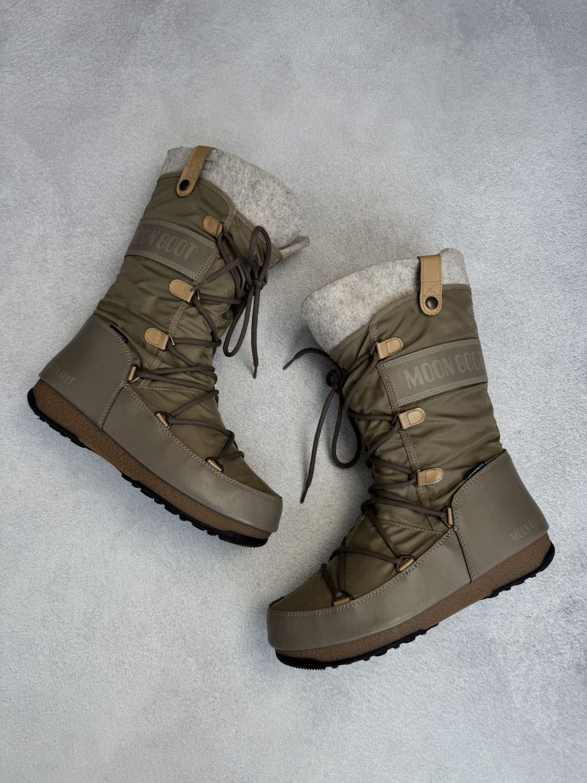 Moon Boot Vintage Moon Boot Waterproof Tecnica Olive nylon Boots 9-9,5 Size US 9 / IT 39 - 1 Thumbnail