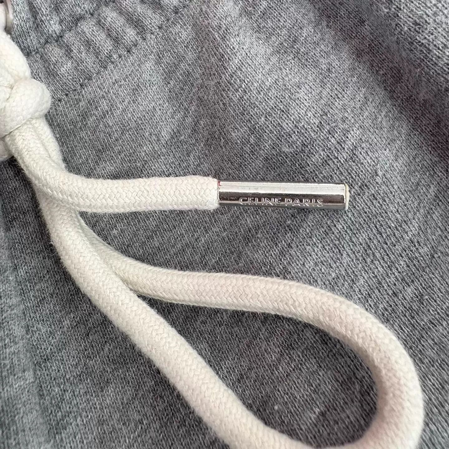 Celine CELINE SS22 Women's Gray Logo Embro Drawstring XL sweats Size 30" / US 8 / IT 44 - 5 Thumbnail