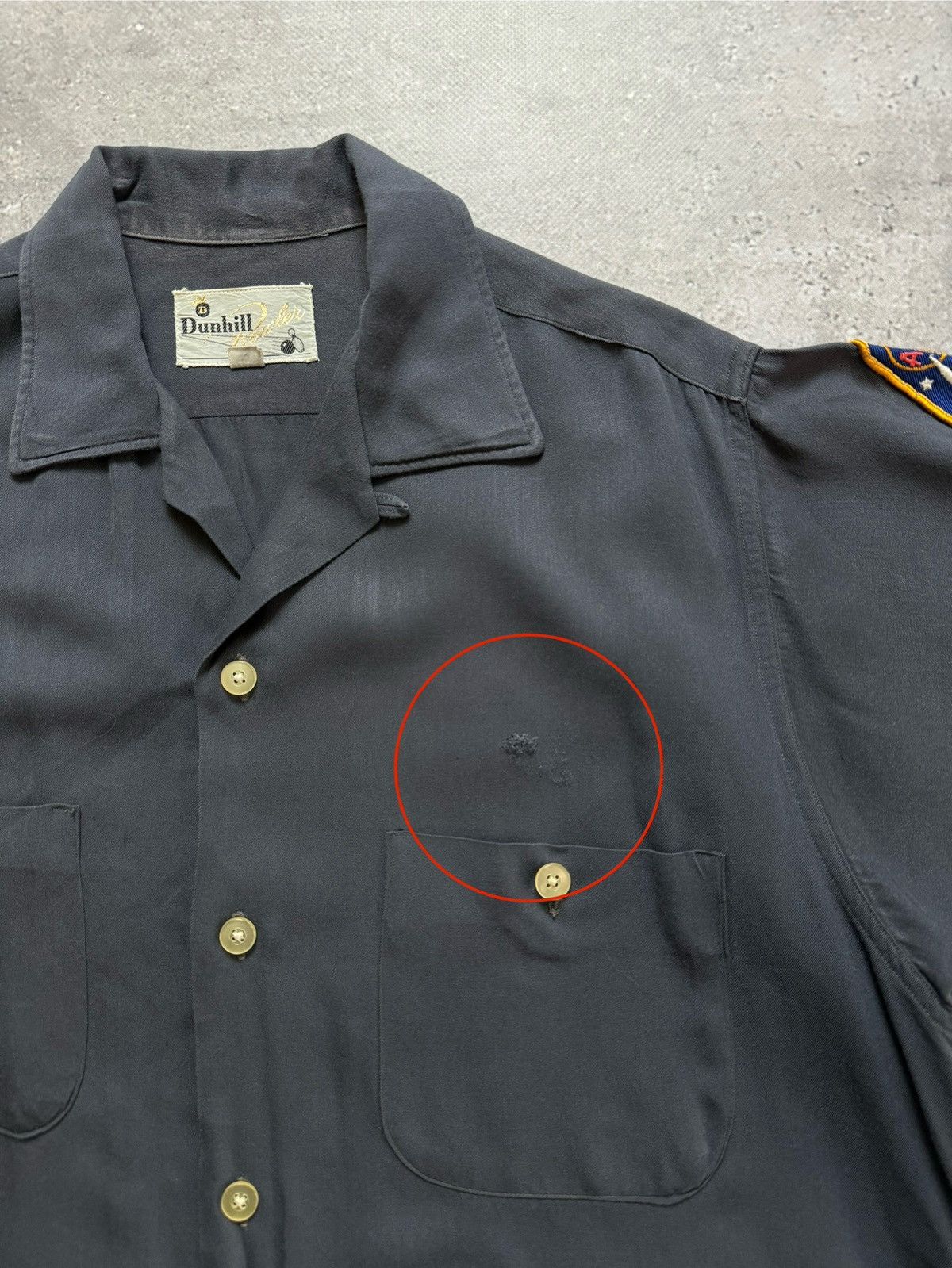 Alfred Dunhill × Vintage 1950s Dunhill Bowler Rayon Buttons Shirt Size US M / EU 48-50 / 2 - 10 Thumbnail