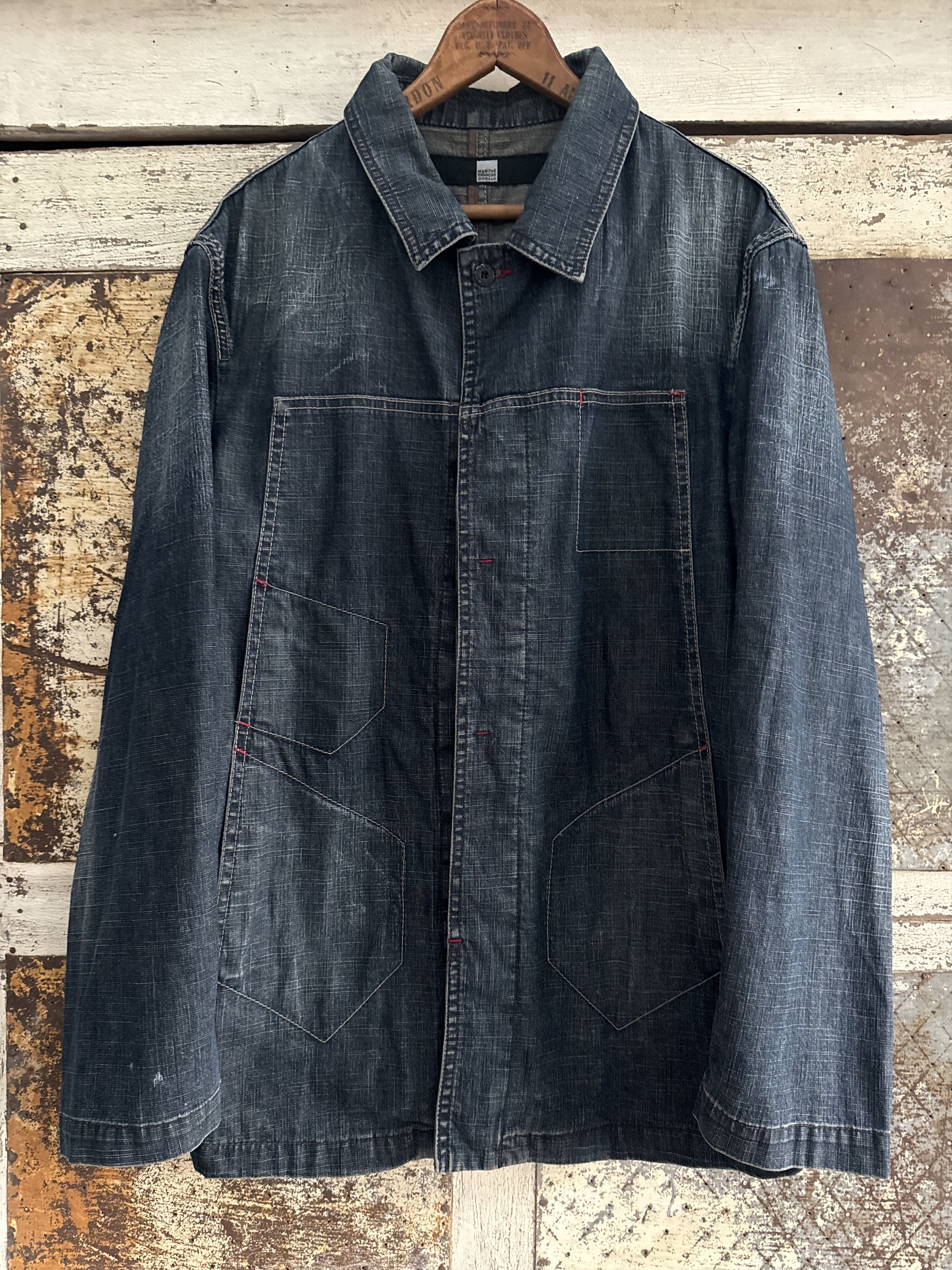 Marithe + Francois Girbaud Vintage 90's Marithe Francois Girbaud Workers Denim Jacket Size US M / EU 48-50 / 2 - 2 Thumbnail