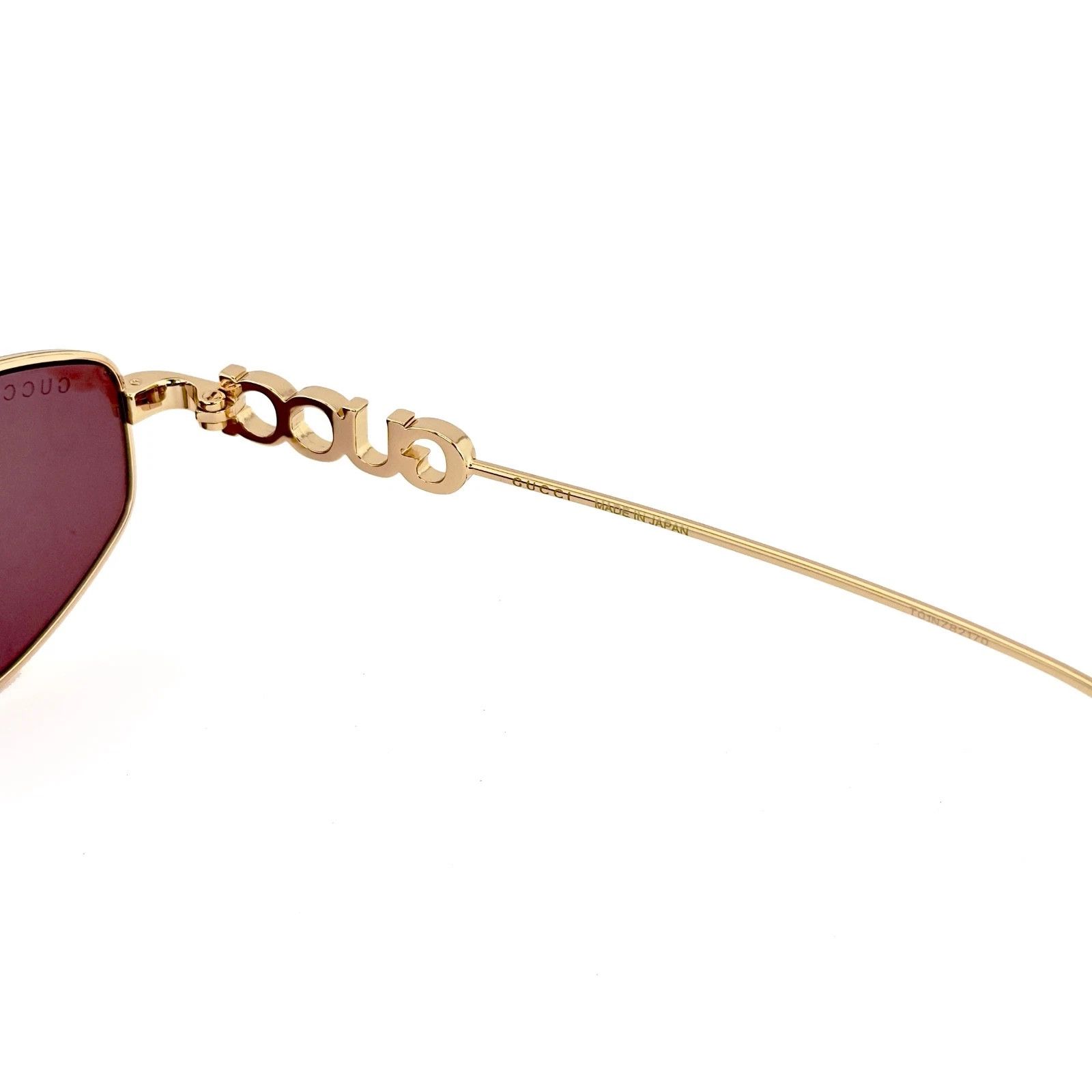 Gucci GUCCI 1802 Gg1802S Gold Red GUCCISSIMA Mirror Oval Narrow Size ONE SIZE - 7 Thumbnail