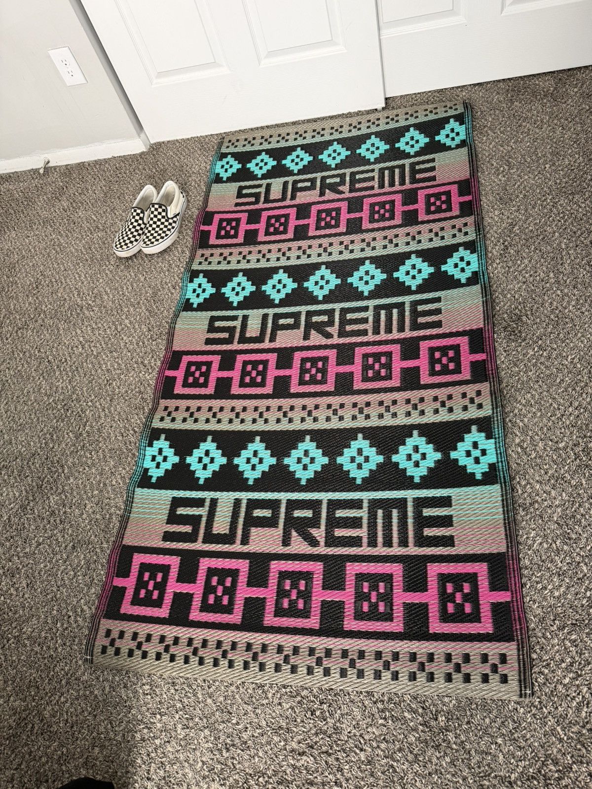 Supreme Supreme Welcome Mat Rug There Is Nothing Here Worth Dying