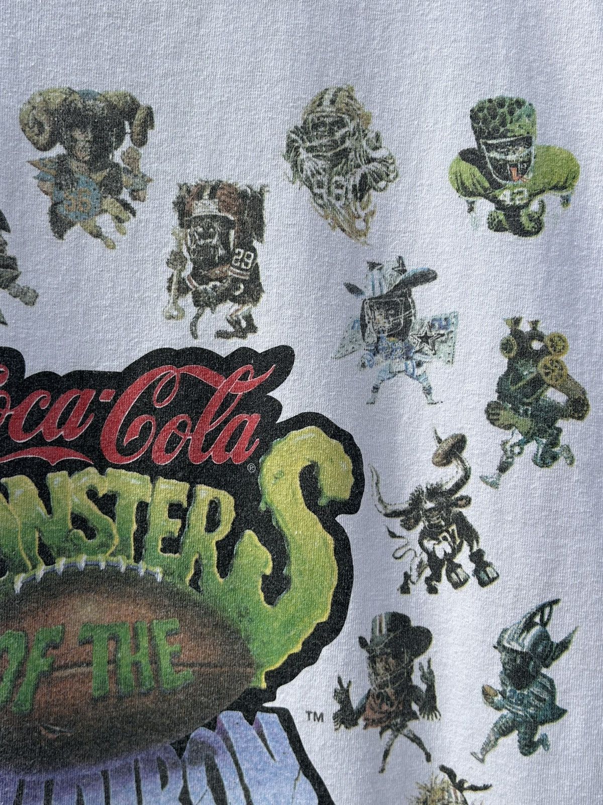 NFL 90’s NFL Monsters of the Gridiron Coca Cola Coke Vintage Tee Size US XL / EU 56 / 4 - 3 Thumbnail