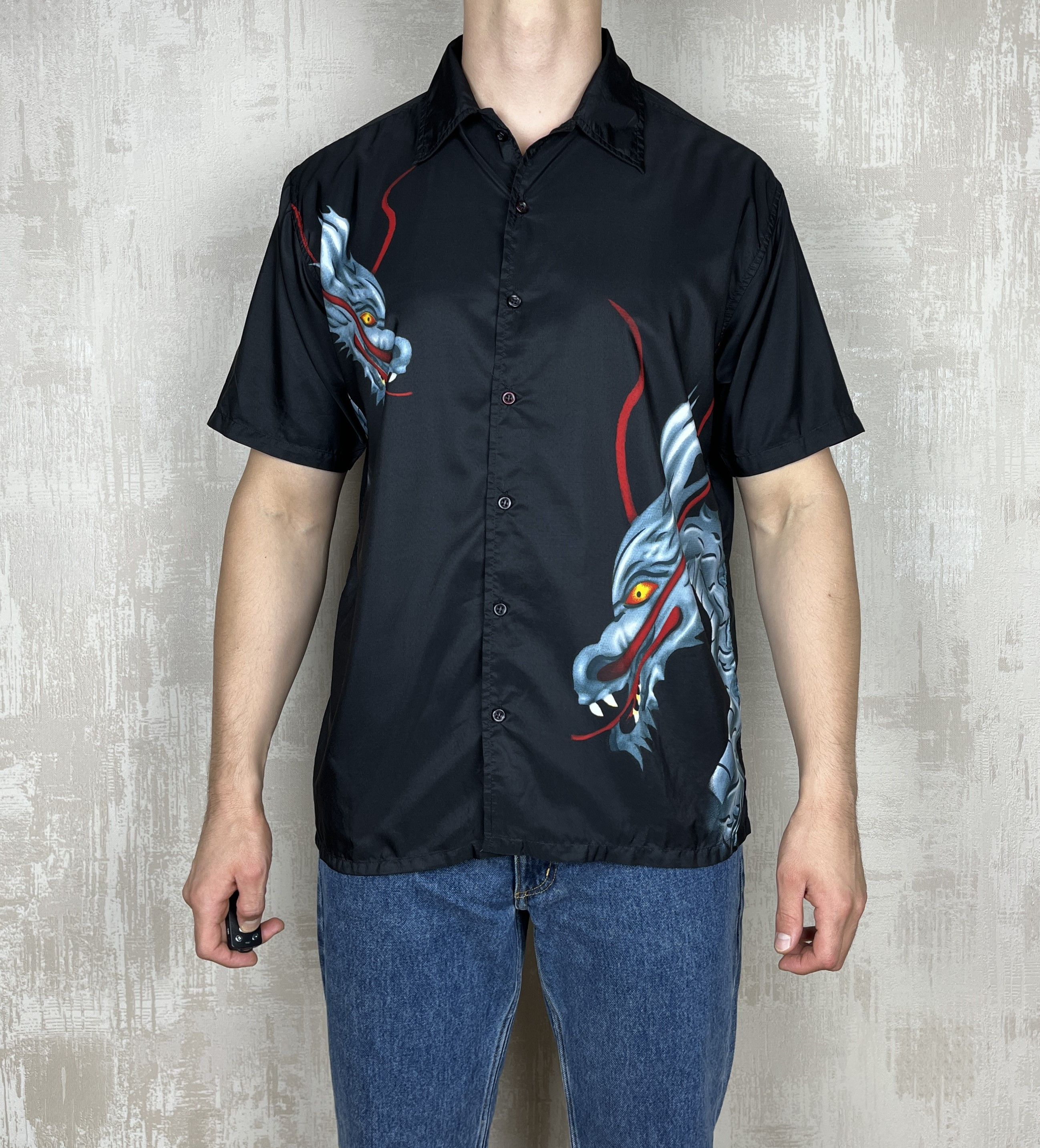 Vintage Vintage Kick Dragon Short Sleeve Shirt Aloha Hawaiian Skate Size US XXL / EU 58 / 5 - 2 Thumbnail