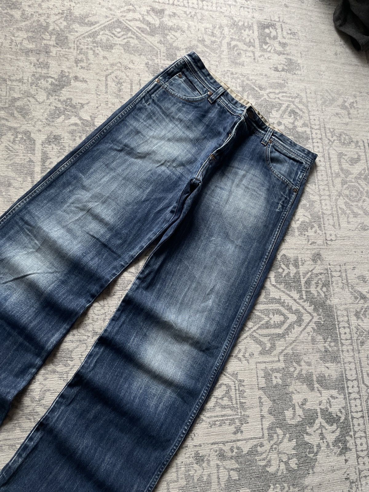 Vintage Vintage Avant Garde Baggy Jeans Faded Japanese Wide Y2K Wash Size US 30 / EU 46 - 3 Thumbnail