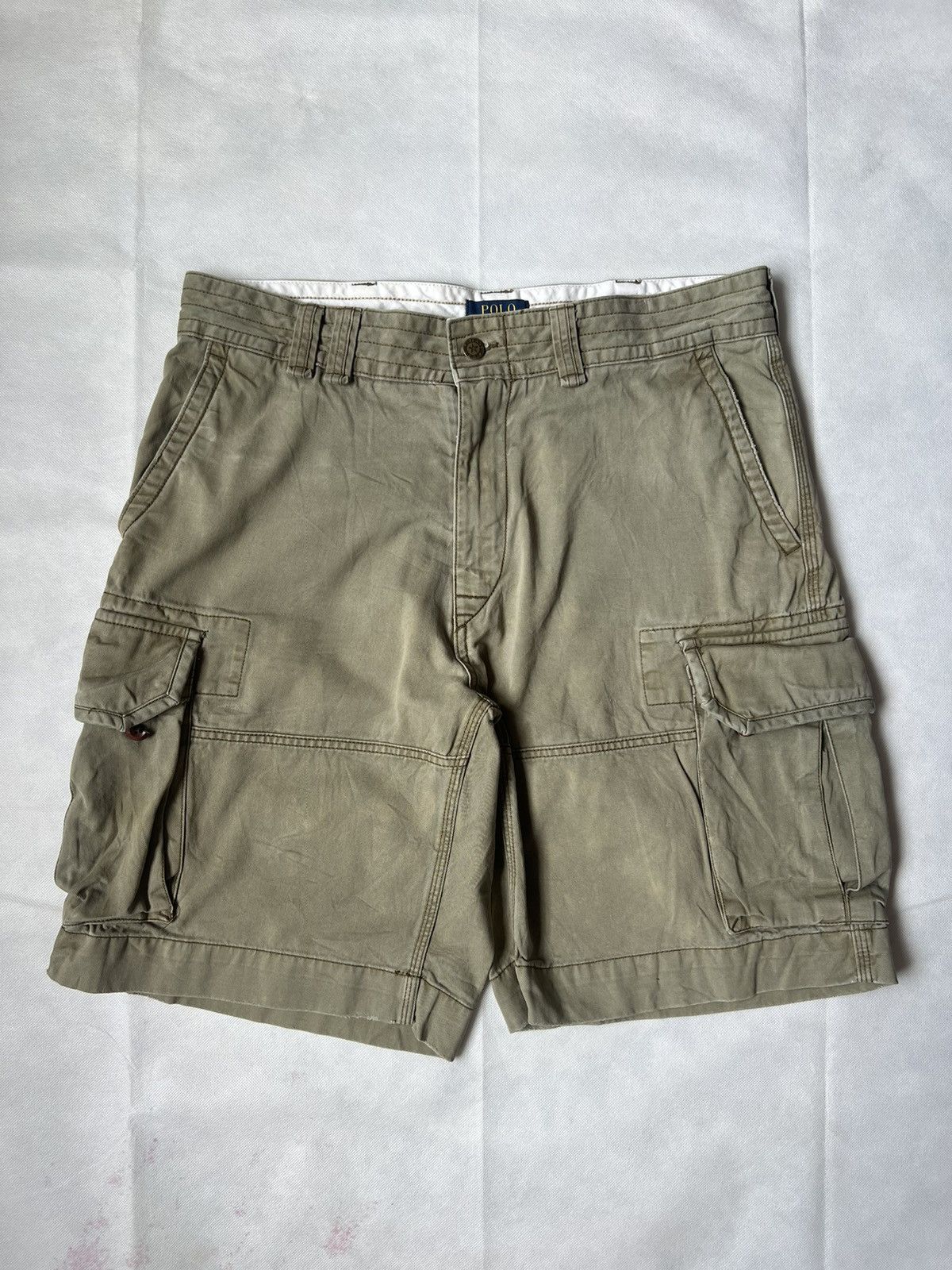Polo Ralph Lauren Polo Ralph Lauren Green Washed Army Short Cargo Size US 36 / EU 52 - 1 Thumbnail