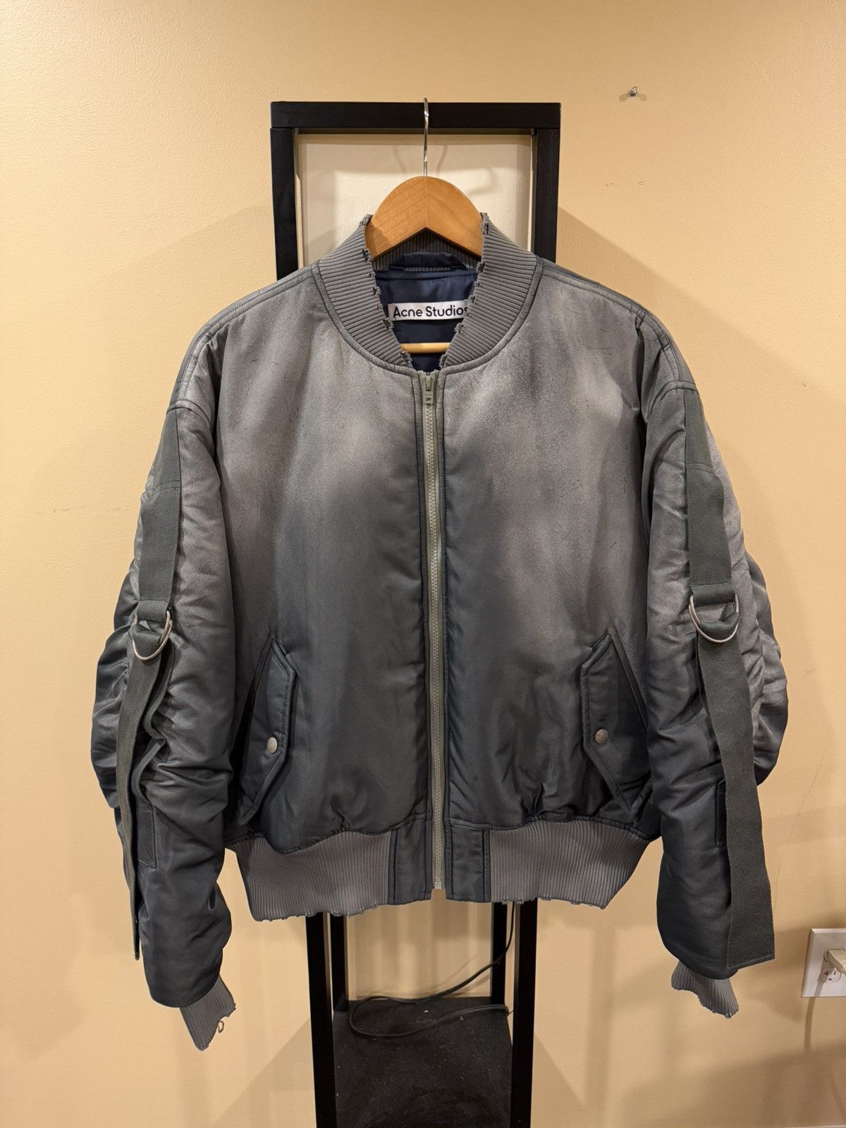 Acne Studios Acnes Studios Olana Distressed Wash Green Bondage Bomber Size US M / EU 48-50 / 2 - 4 Thumbnail
