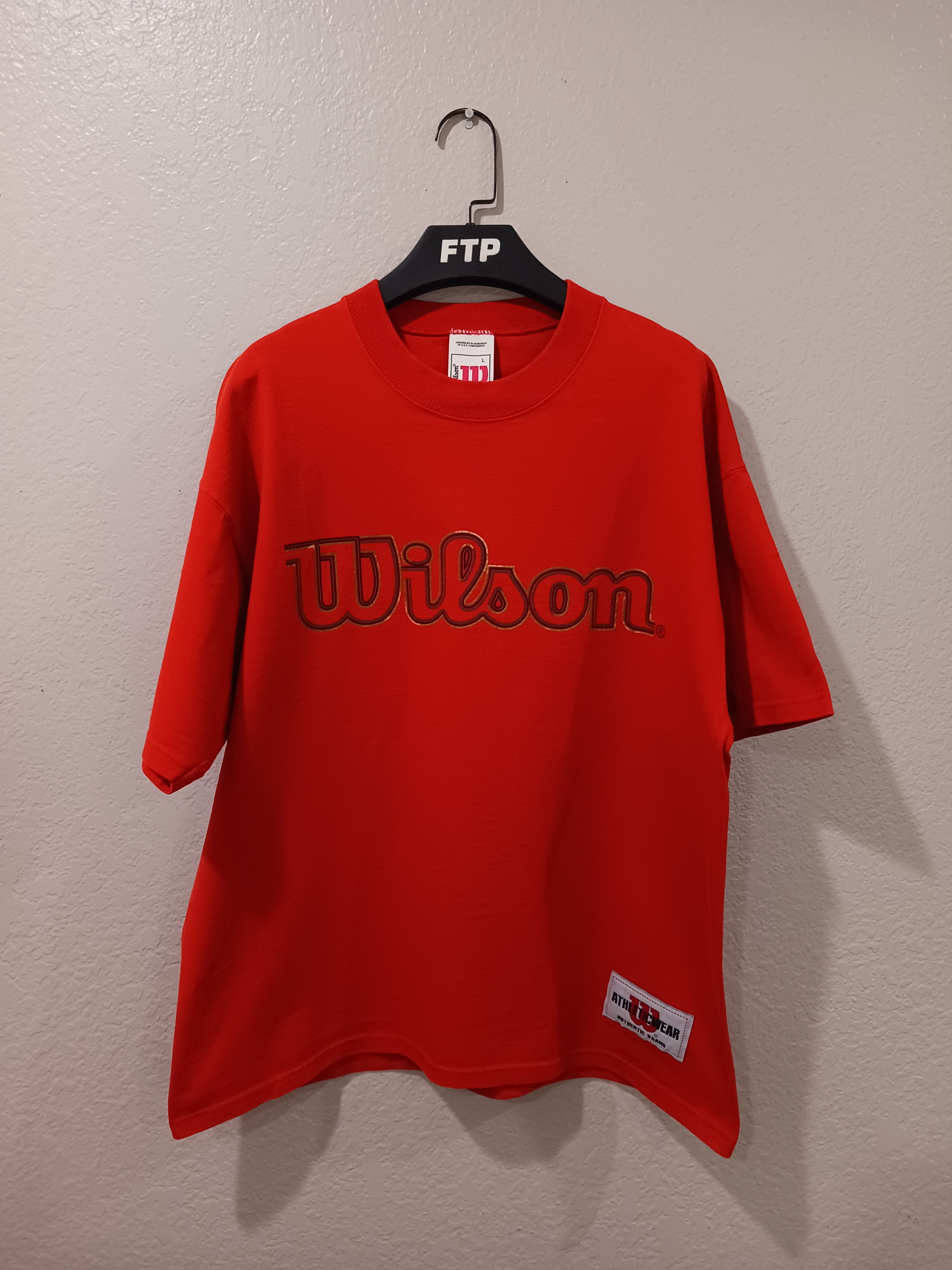 Vintage × Wilson Wilson Athleticwear Vintage 2000s Spell Out Logo Graphic Tee Size US L / EU 52-54 / 3 - 1 Thumbnail