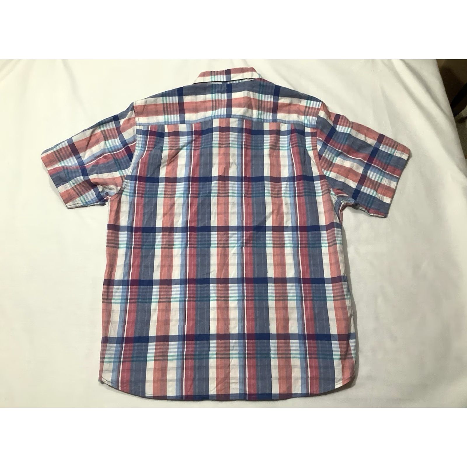 Tommy Bahama Tommy Bahama Nova Wave Shirt Large Pink Blue Short Sleeve Button Up Size US L / EU 52-54 / 3 - 7 Thumbnail