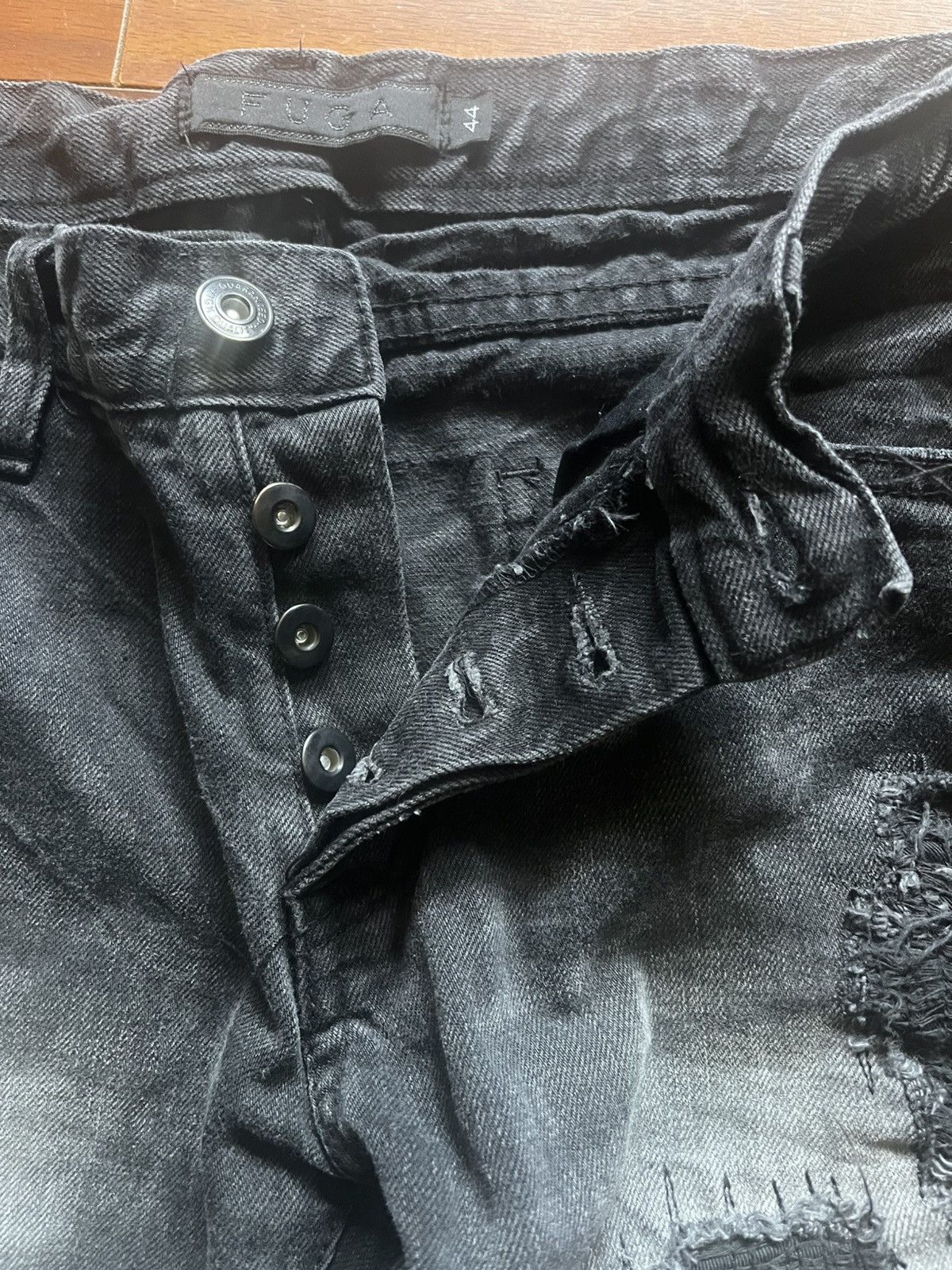 GOSTAR DE FUGA FUGA Destroyed slim bootcut Jeans Size US 30 / EU 46 - 2 Thumbnail