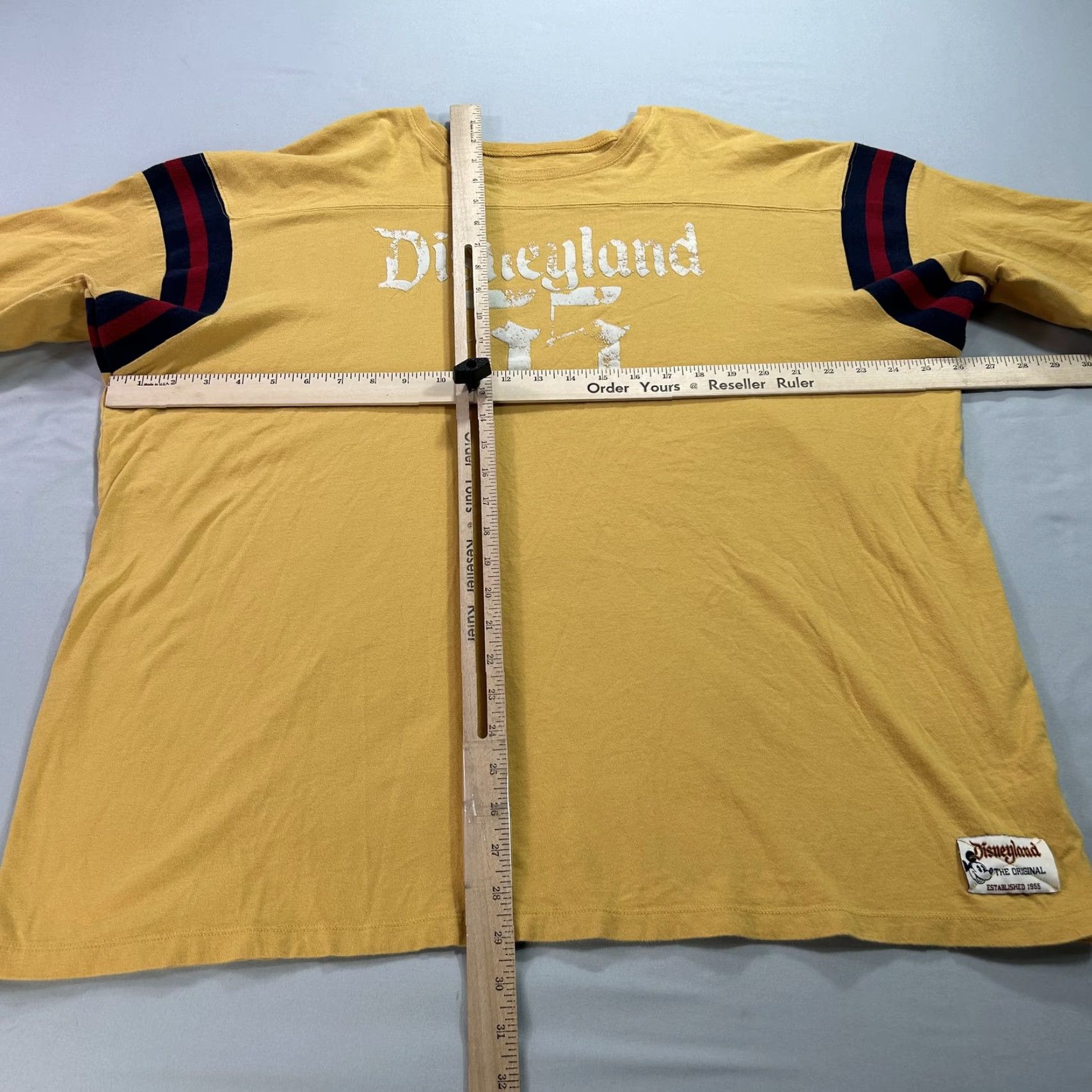 Disney VINTAGE Disneyland Shirt Mens 2XL Yellow 55 Anniversary Walt Disney World Retro Stripes Size US XXL / EU 58 / 5 - 5 Thumbnail