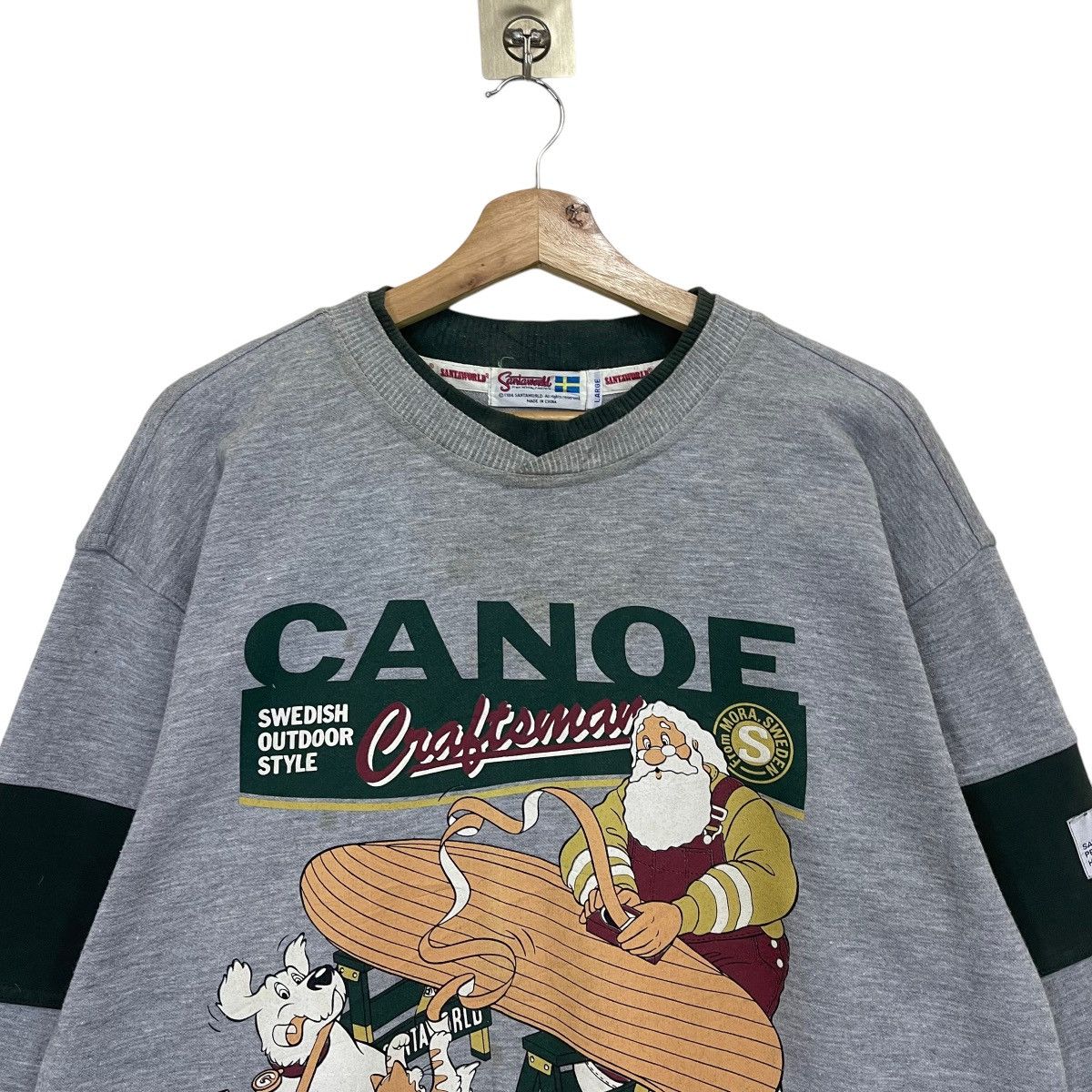 Japanese Brand Santa World Big Logo Crewneck Sweathirt Size US M / EU 48-50 / 2 - 4 Thumbnail
