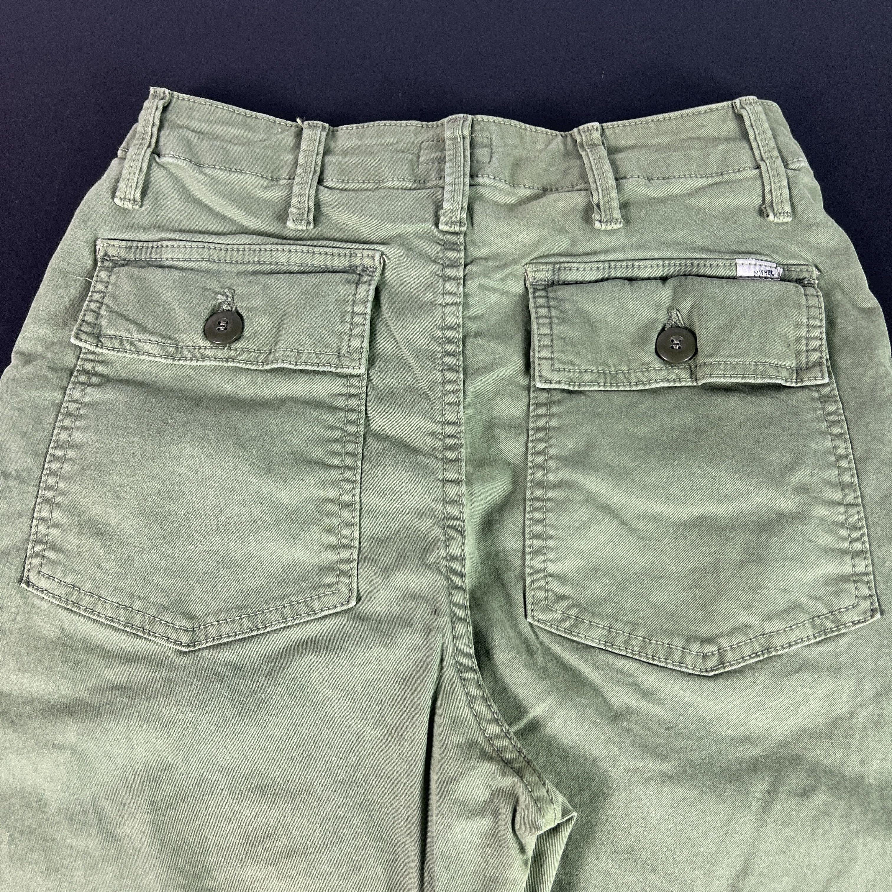 MOTHER Mother Pants Women High Rise Private Patch Pocket Ankle Fray Size 24" / US 00 / IT 34 - 14 Thumbnail