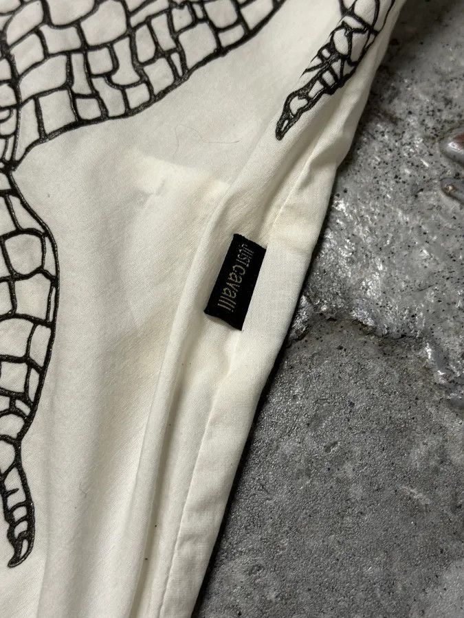 Just Cavalli 2000s Cavalli 3D Crocodile White Shirt Size XS / US 0-2 / IT 36-38 - 9 Thumbnail