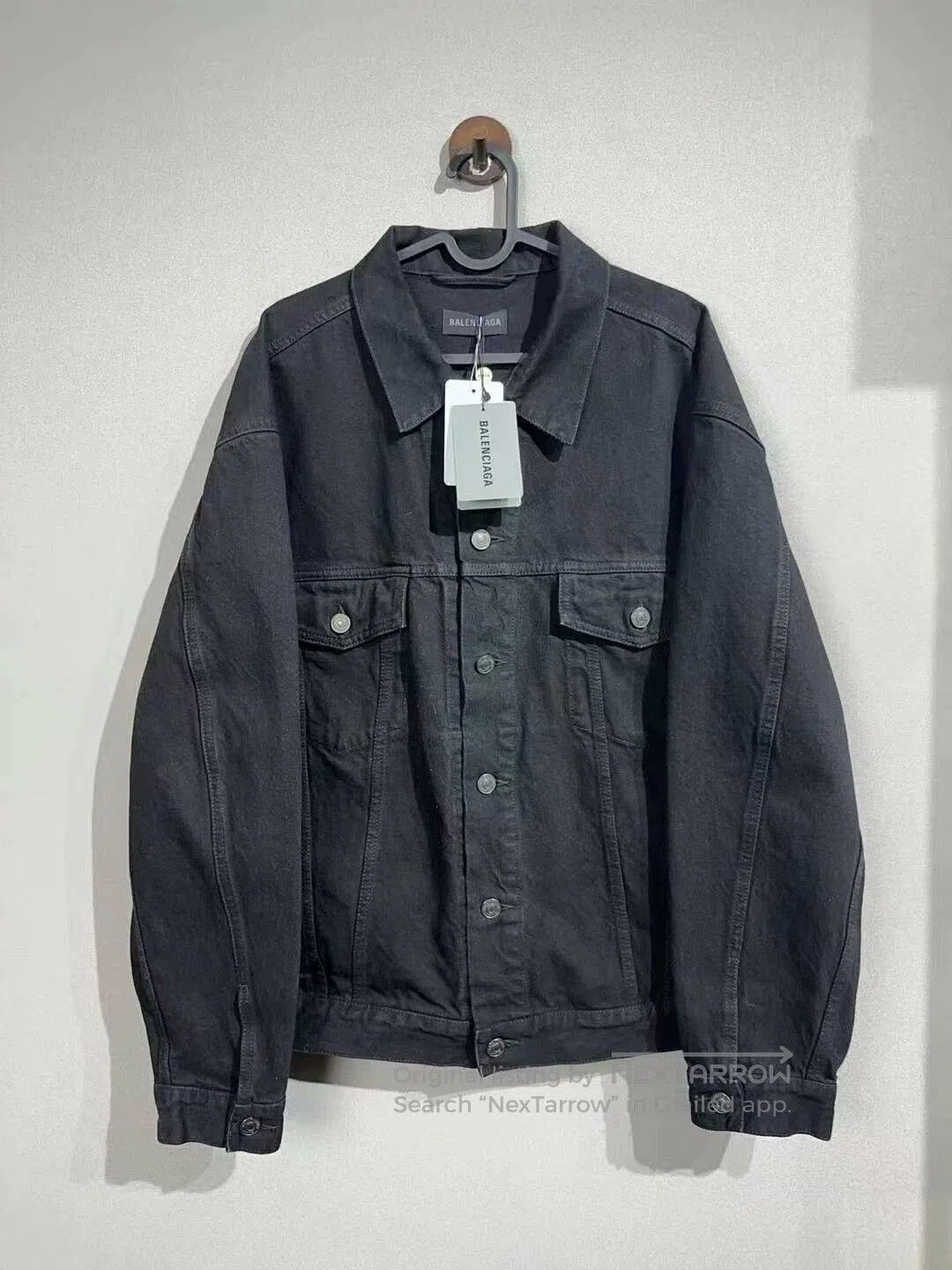 Balenciaga balenciaga black rhinestone denim jacket. Size S / US 4 / IT 40 - 1 Thumbnail