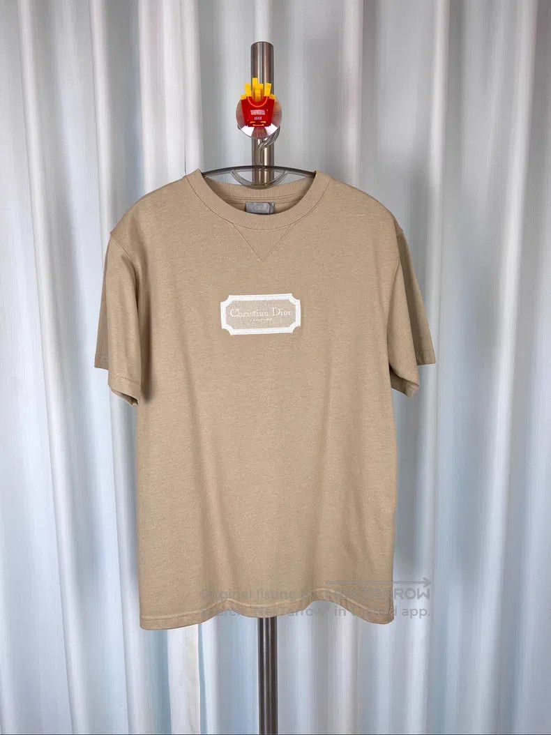 Dior Dior FW23 Solid Colour Logo Embroidered Round-neck Short-s Size US S / EU 44-46 / 1 - 2 Thumbnail