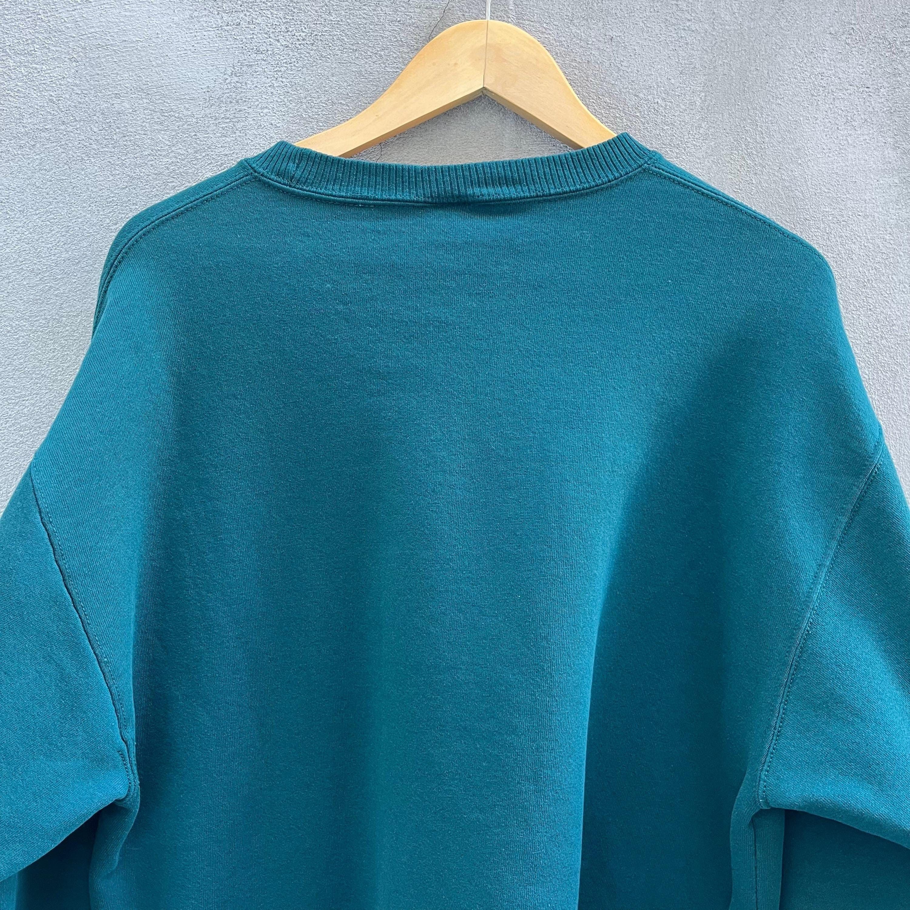 Russell Athletic × Vintage 90's Vintage Russell Athletic Green Crewneck Sweatshirt Size US L / EU 52-54 / 3 - 6 Thumbnail
