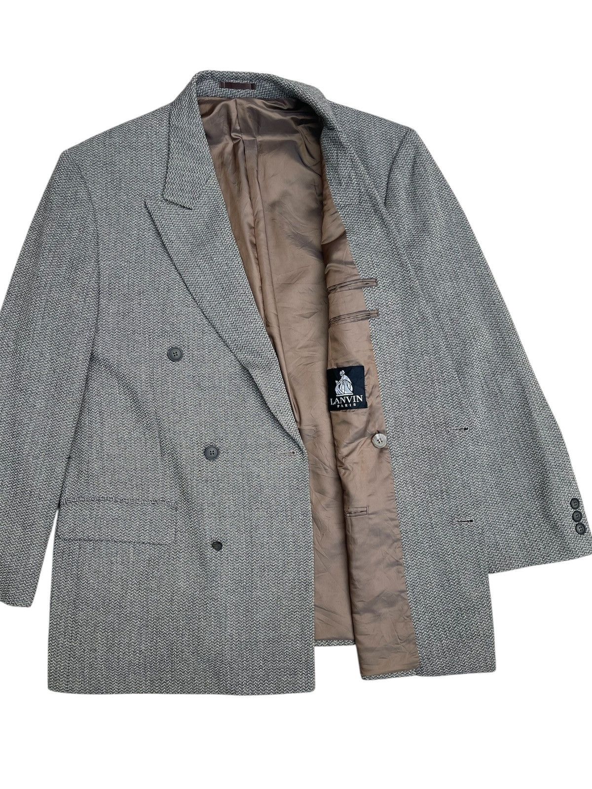 Lanvin Lanvin Paris Peak Lapel DB Blazer Archive Wool Tailoring Size US M / EU 48-50 / 2 - 4 Thumbnail