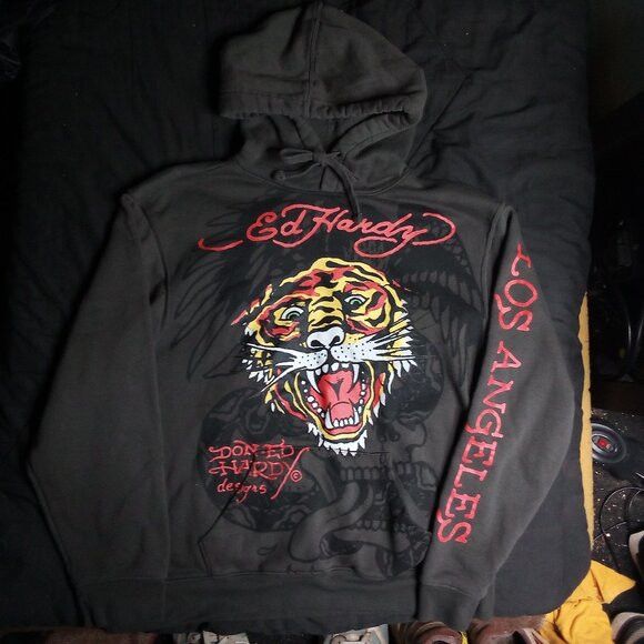 Ed Hardy Ed Hardy Tattoo Los Angeles Tiger Hoodie Sweatshirt Size US L / EU 52-54 / 3 - 2 Thumbnail