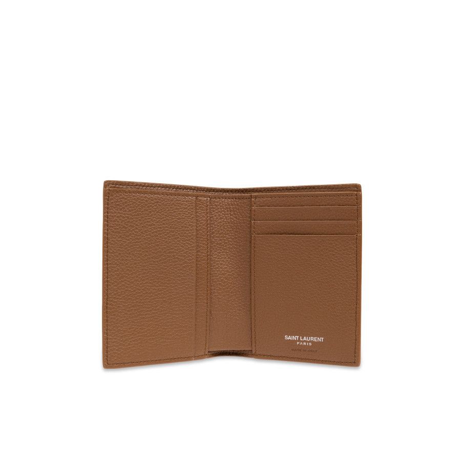 Saint Laurent Paris SAINT LAURENT Brown Leather Folding Wallet New & Authentic Size ONE SIZE - 2 Thumbnail