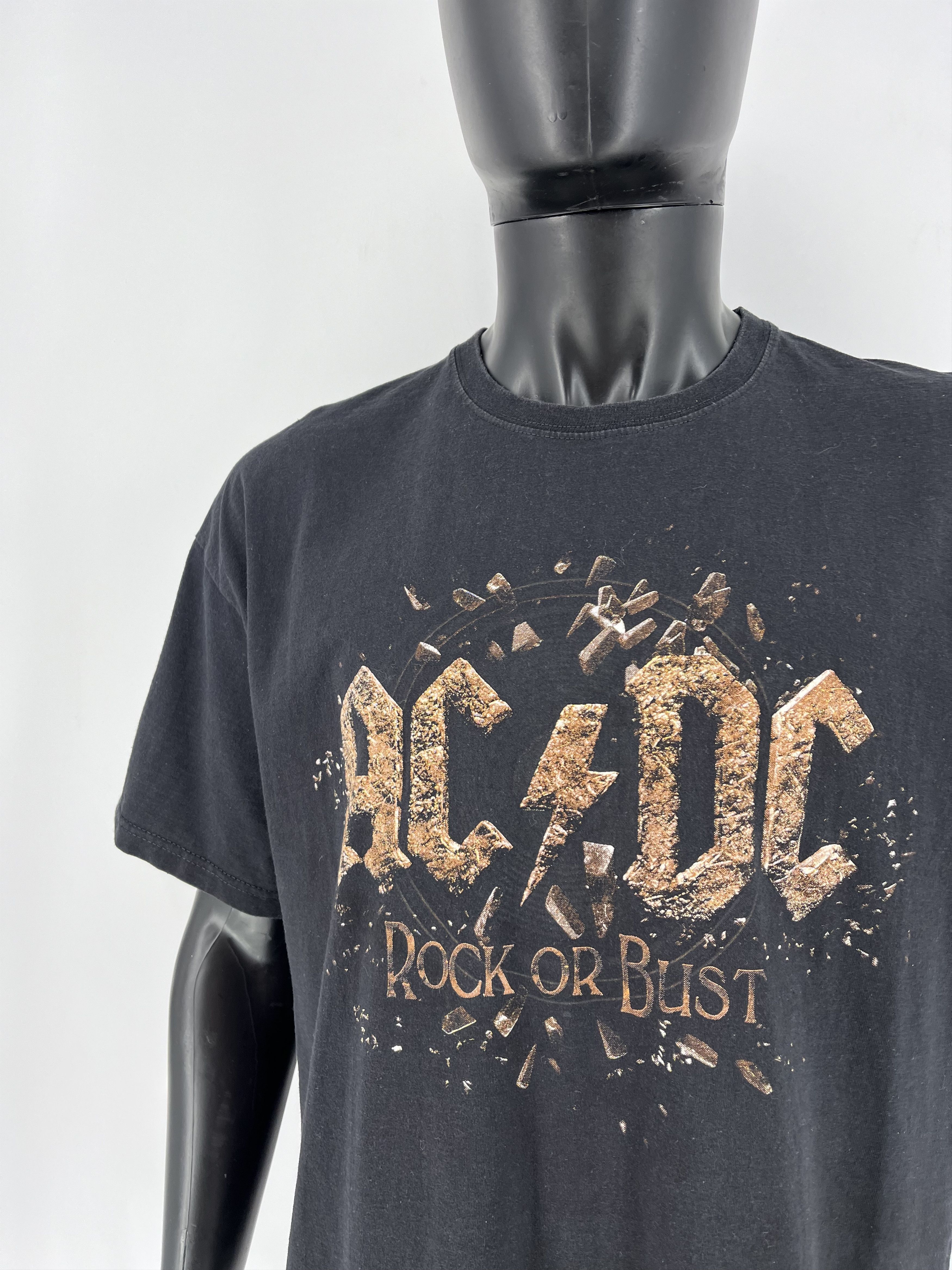 Band Tees × Vintage ACDC Rock or Bust Heavy Metal Rock T-Shirt Like Size US XXL / EU 58 / 5 - 6 Thumbnail