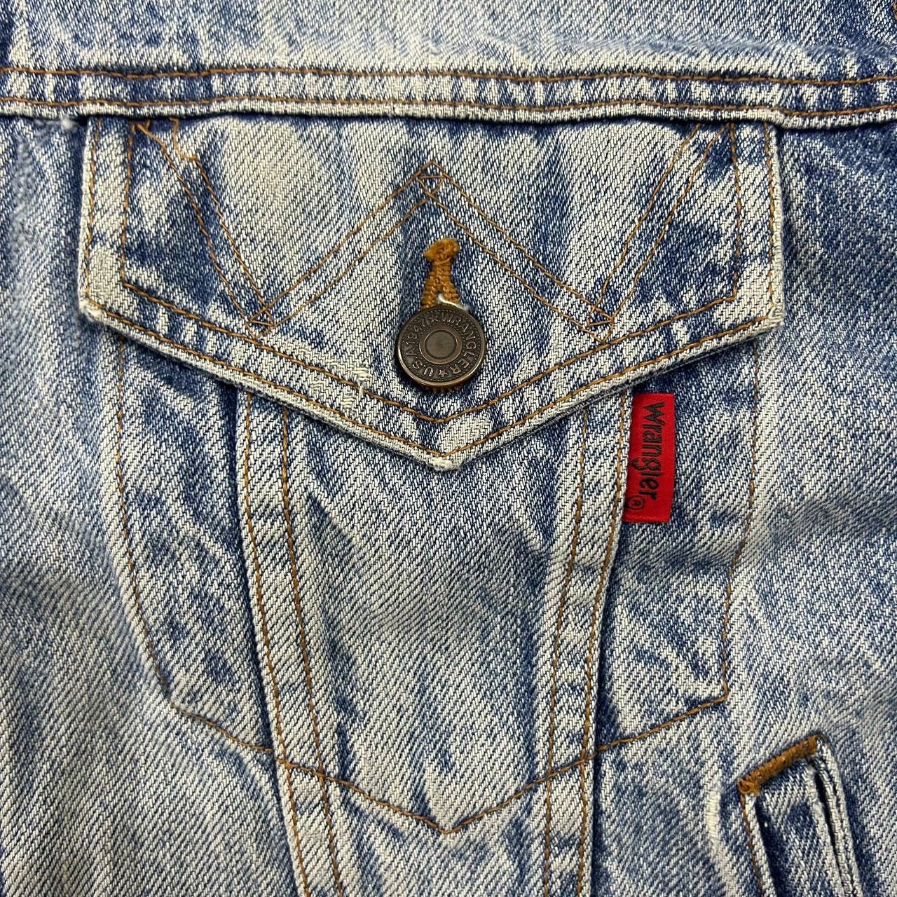 Vintage × Wrangler DaBomb🔥 Vintage Distressed Wrangler Denim Jacket Size US L / EU 52-54 / 3 - 13 Thumbnail