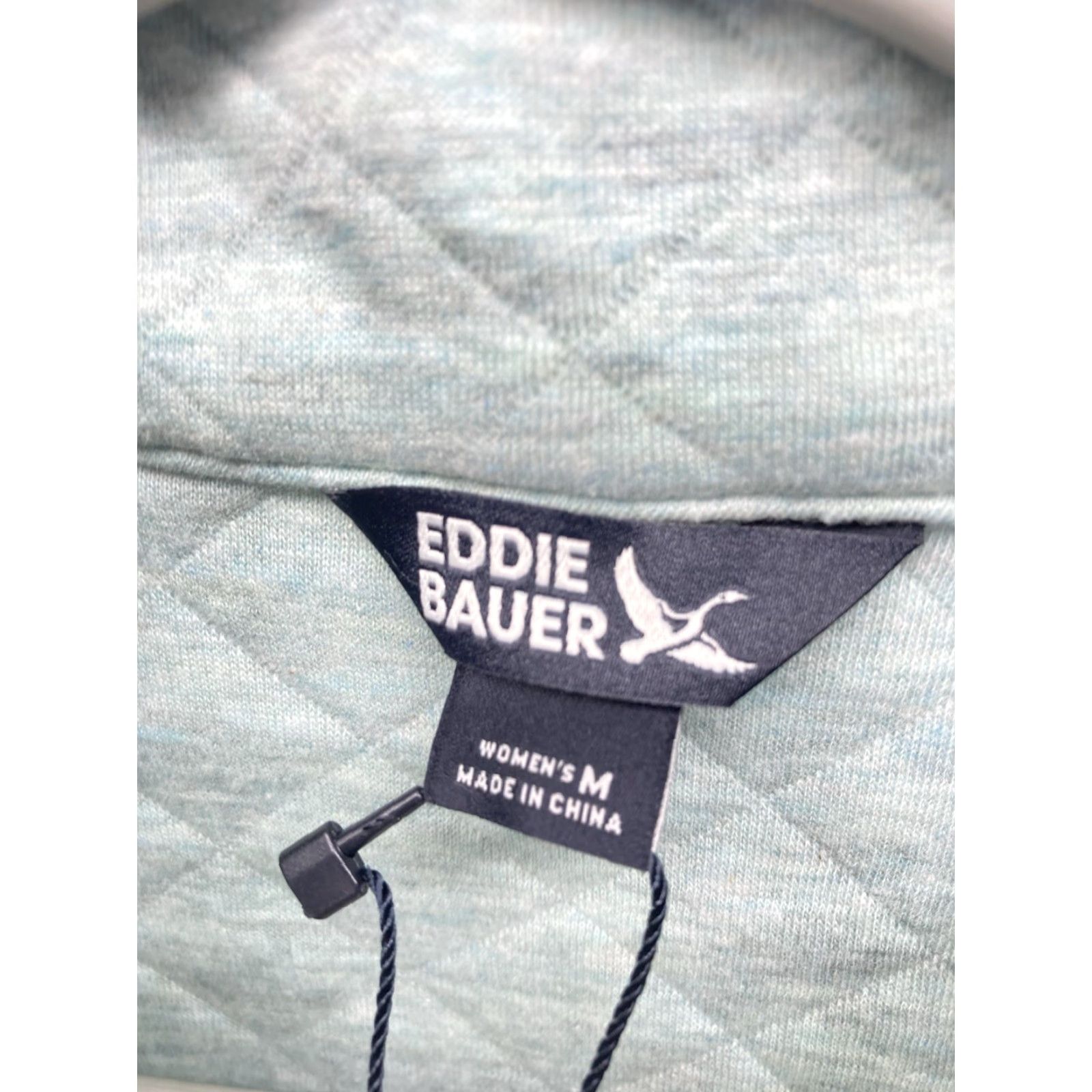 Eddie Bauer VINTAGE Eddie Bauer Quilted Sweater Women M Green Long Sleeve Pullover Cotton Blend Mock Neck Solid Quilted Mens Ladies Size M / US 6-8 / IT 42-44 - 6 Thumbnail
