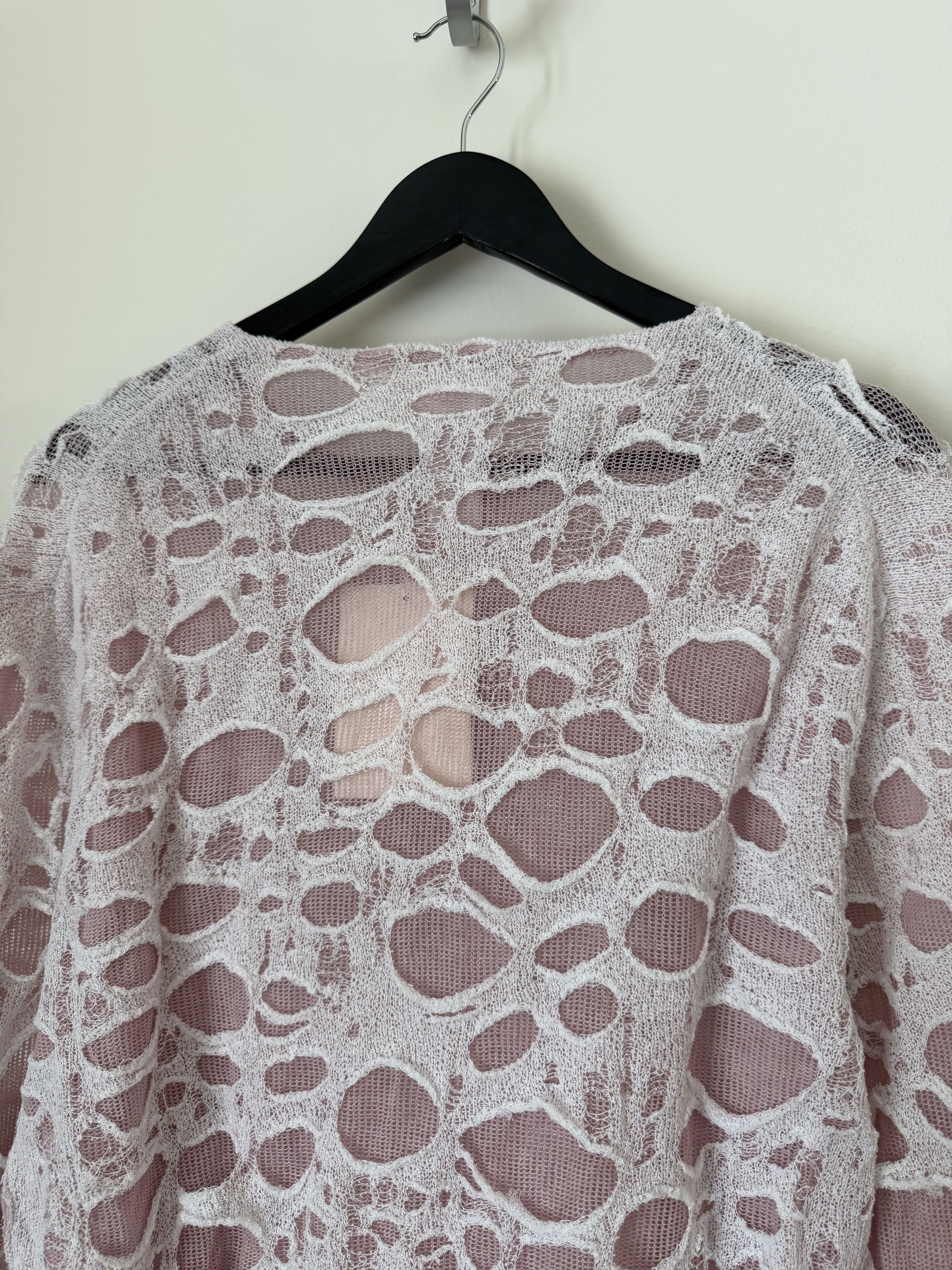 Acne Studios Acne Studios Sheer Knit Long Sleeve Top in Light Pink Size US L / EU 52-54 / 3 - 7 Thumbnail