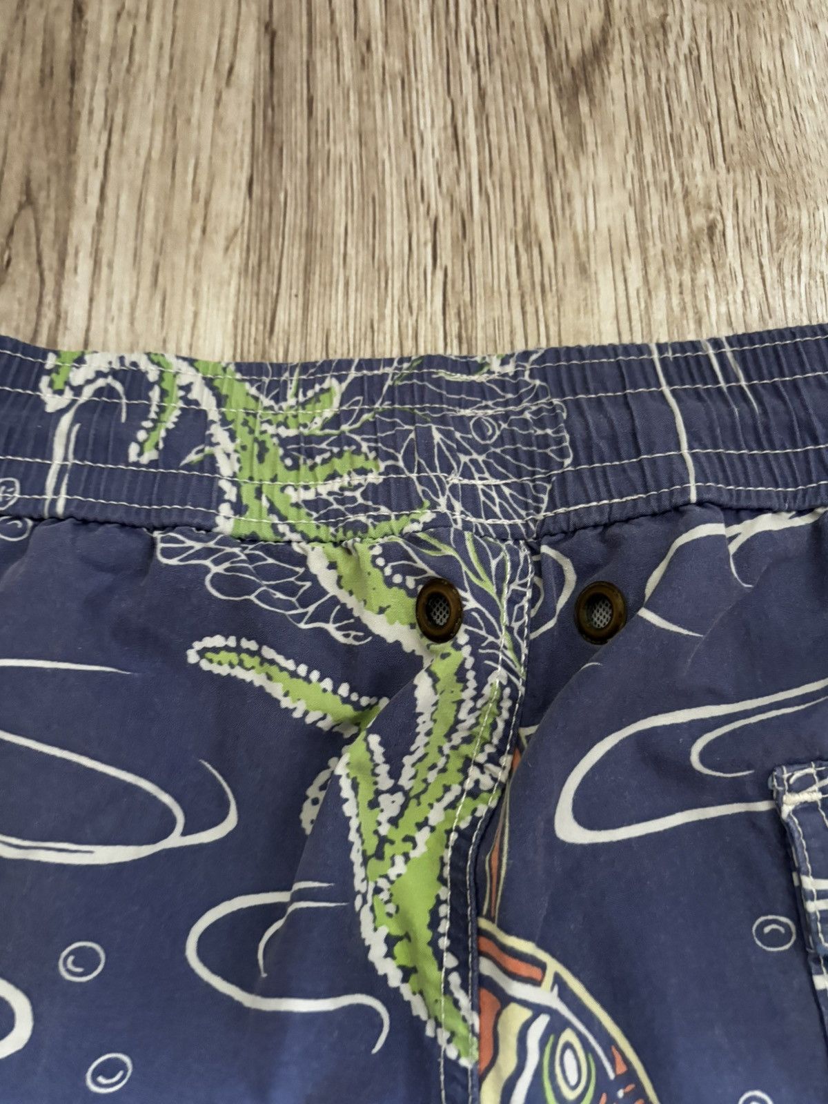 Polo Ralph Lauren Polo Ralph Lauren Blue Fish Print Cargo Swimming Trunks Size US 34 / EU 50 - 17 Thumbnail