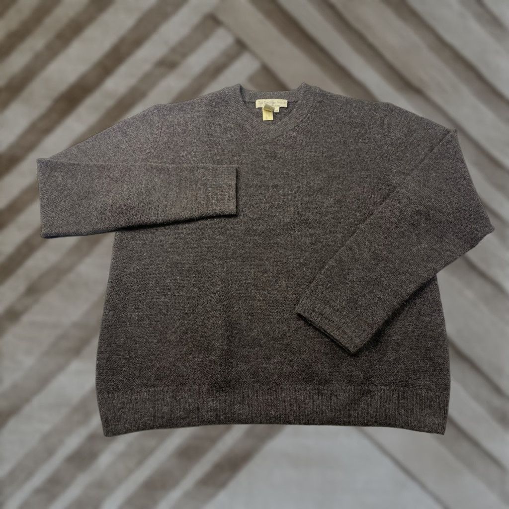 The Territory Ahead The Territory Ahead Sweater Mens V-Neck Pullover Brown Alpaca Knit Long Sleeve M Regular Fall Winter Peru Size US M / EU 48-50 / 2 - 1 Thumbnail