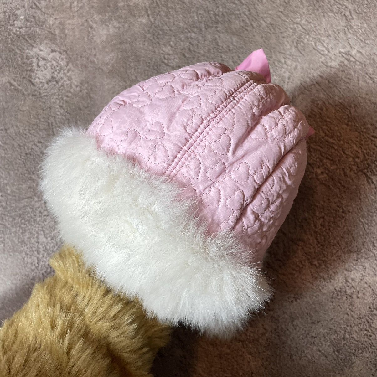 Vintage Vintage 90s Pink Mohair Fuzzy Beanie Coquette Y2K Worn In OS Size ONE SIZE - 5 Thumbnail