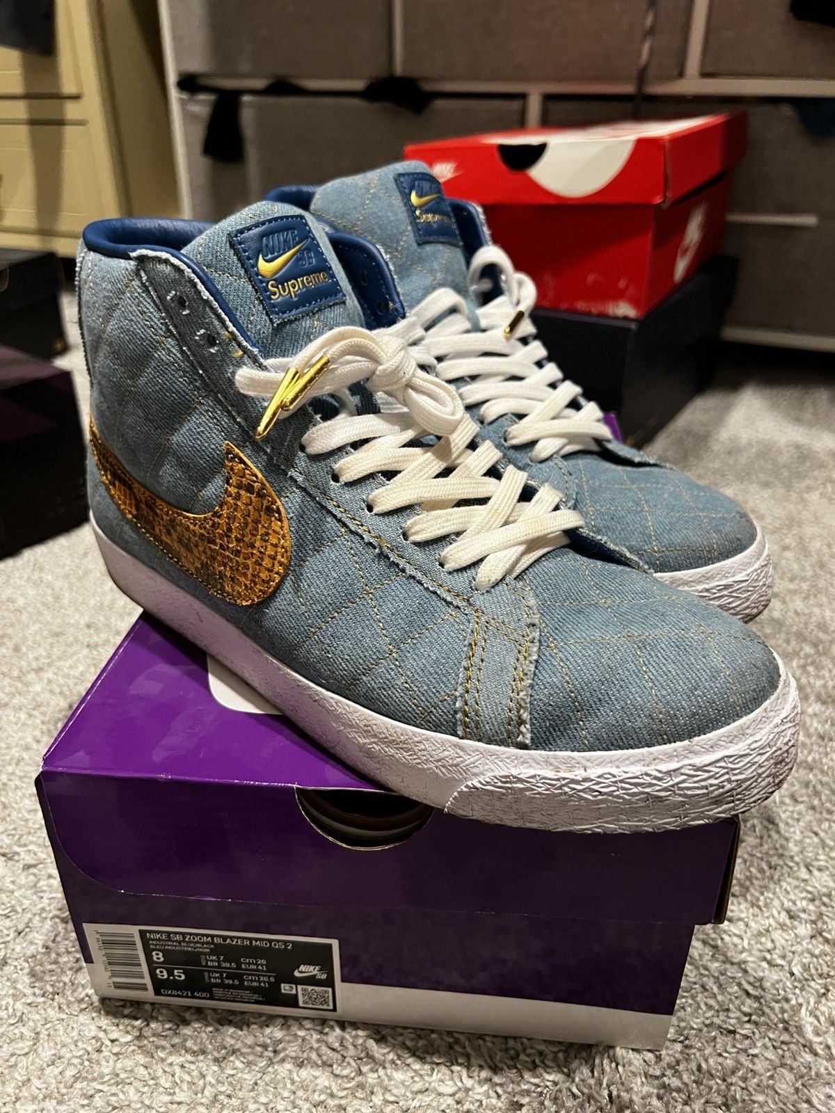 Nike × Supreme Supreme Nike Denim Snakeskin Blazers Size US 8 / EU 41 - 1 Thumbnail