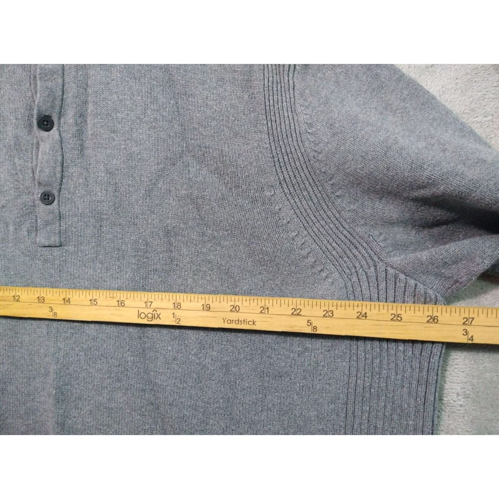 Eddie Bauer Eddie Bauer Sweater Mens 2XLT Gray Henley Pullover Long Sleeve Cotton Casual Size US XXL / EU 58 / 5 - 4 Thumbnail