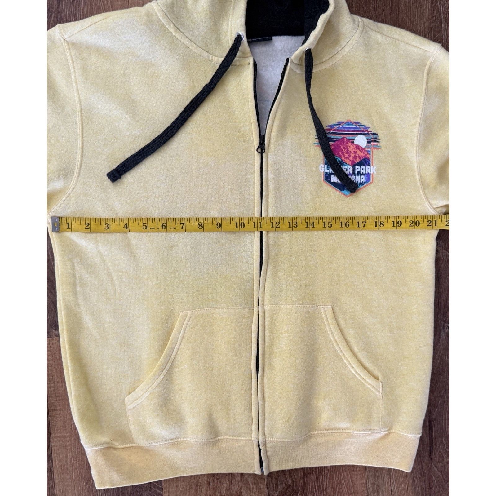 Other Glacier Park Montana Yellow Medium Hoodie Zip Up Sweatshirt Size M / US 6-8 / IT 42-44 - 4 Thumbnail