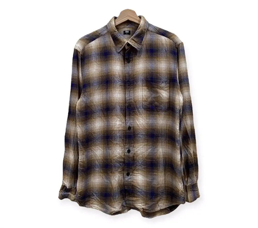 Japanese Brand Japanese Brand Uniqlo Plaid Tartan Flannel Shirt Size US L / EU 52-54 / 3 - 1 Thumbnail