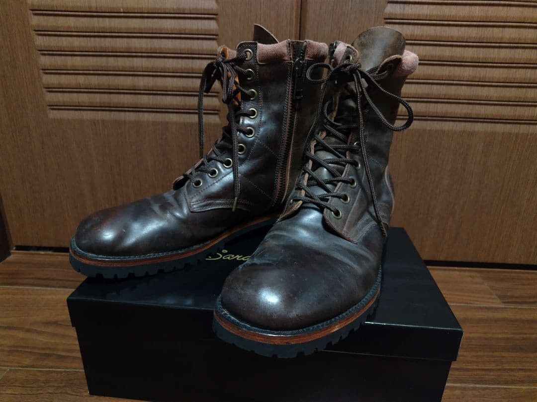 Number (N)ine AW08 "My Own Private Portland" Archive Leather Boots Size US 9 / EU 42 - 2 Thumbnail