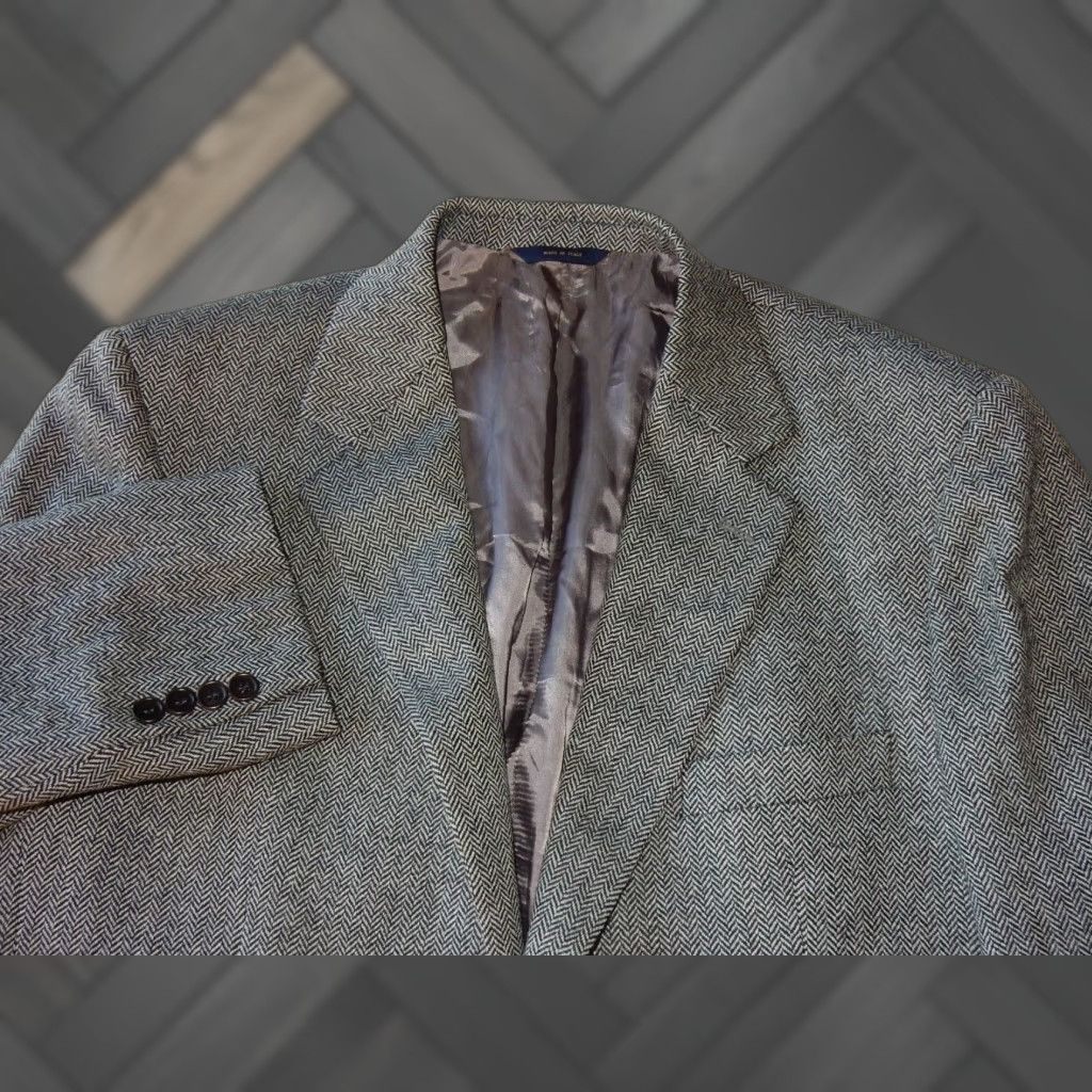 Brooks Brothers Brooks Brothers Men's Sport Coat Blazer Jacket 43R Gray Wool Blazer Coat 2 Button Vent Regular Coat Mens Size 46R - 1 Thumbnail