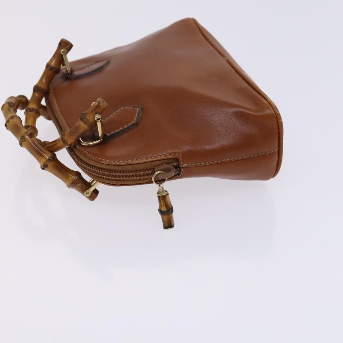 Gucci GUCCI Bamboo Hand Bag Leather Brown Gold 007 2032 007 2032 Size ONE SIZE - 5 Thumbnail