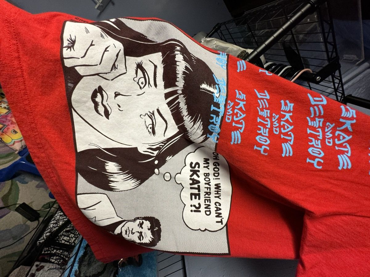 Supreme × Thrasher Supreme Thrasher Boyfriend Tee Red Large Size US L / EU 52-54 / 3 - 8 Thumbnail