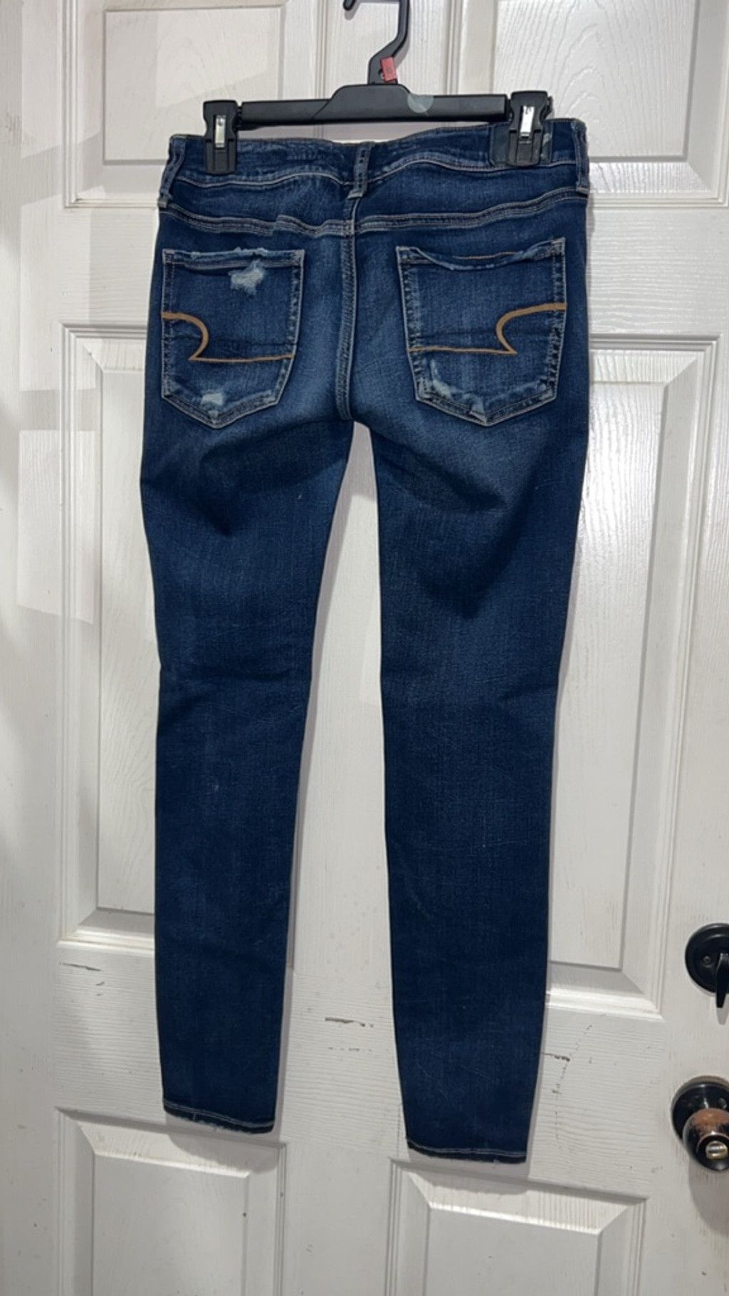 American Eagle Outfitters Women's American Eagle Outfitters Blue Distressed Skinny Jea Size 28" / US 6 / IT 42 - 3 Thumbnail