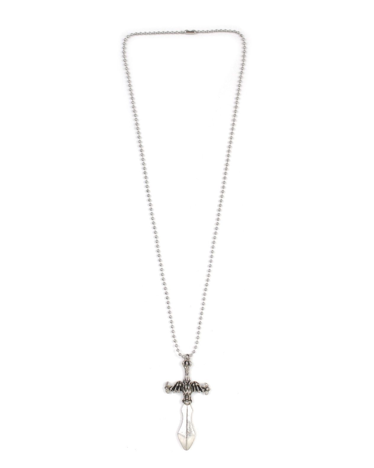 Vintage 2000S JAPANESE MADE DRAGON SWORD SILVER-TONE NECKLACE Size ONE SIZE - 3 Thumbnail