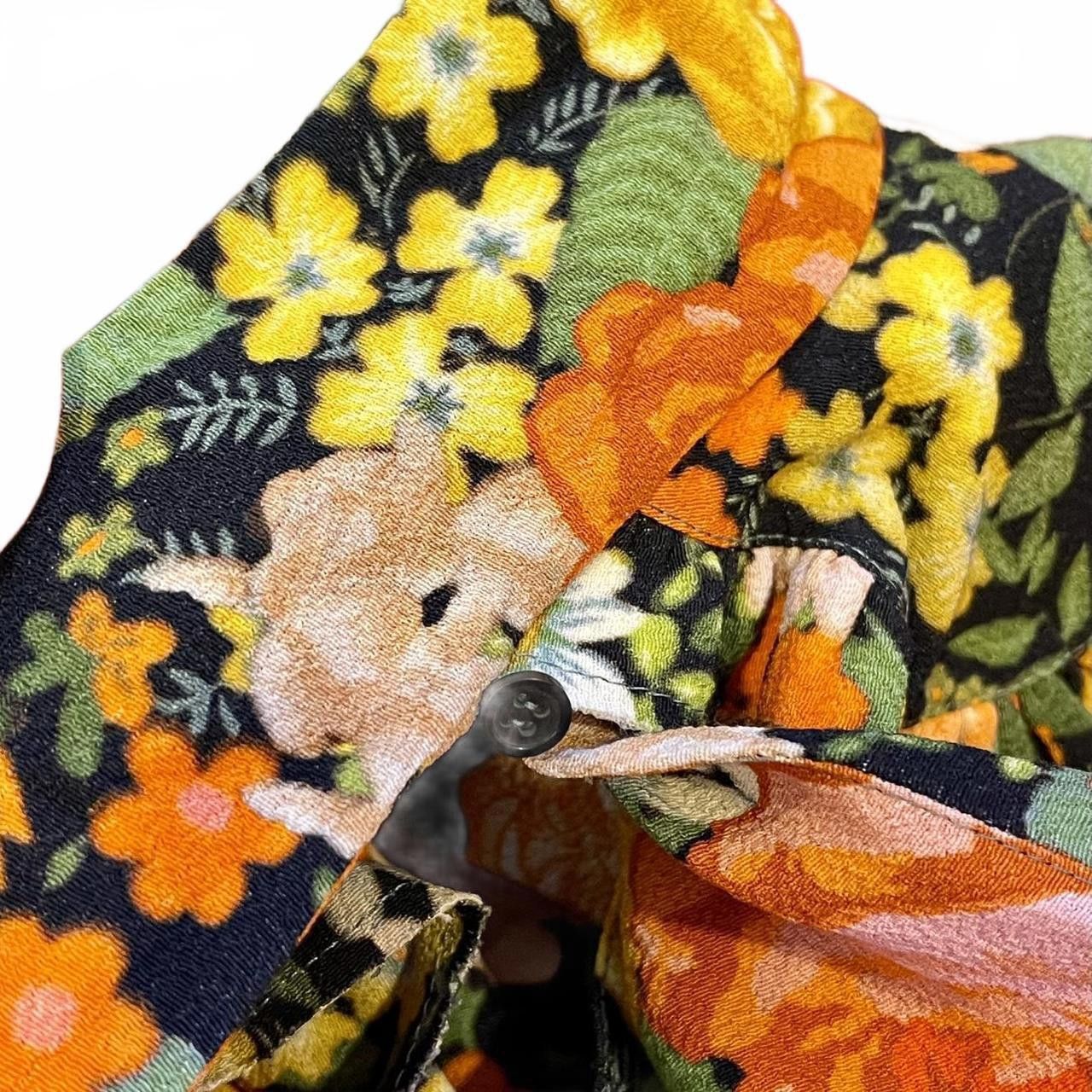Balenciaga Vintage Floral Ruffled Blouse Size XS / US 0-2 / IT 36-38 - 7 Thumbnail